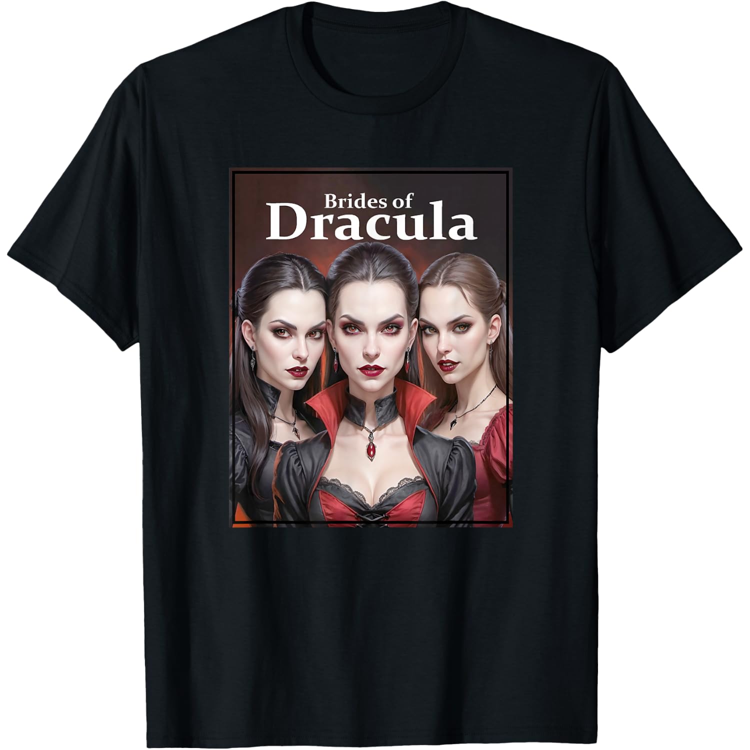Dracula's Brides - Seductive Vampire Sisters T-Shirt