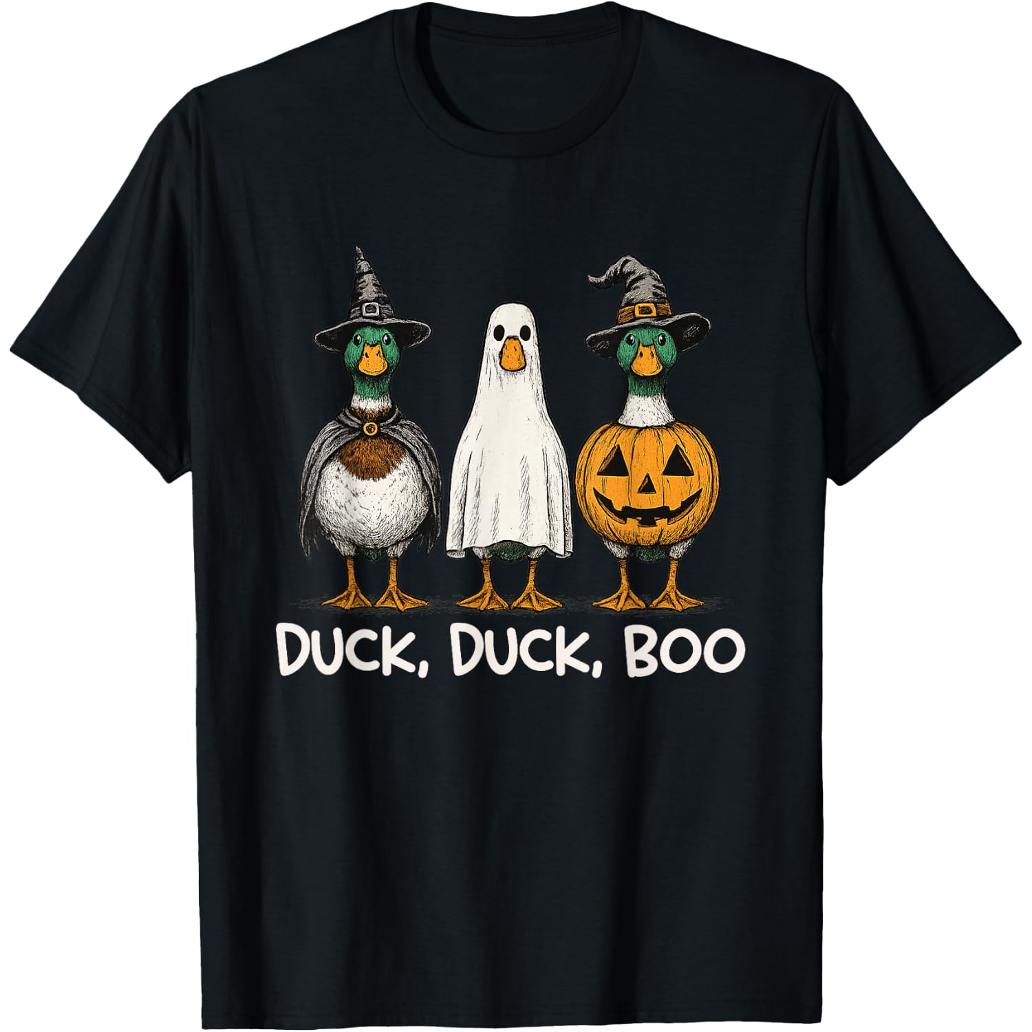 Duck Duck Boo Spooky Season Halloween Costume Duck Mallard T-Shirt