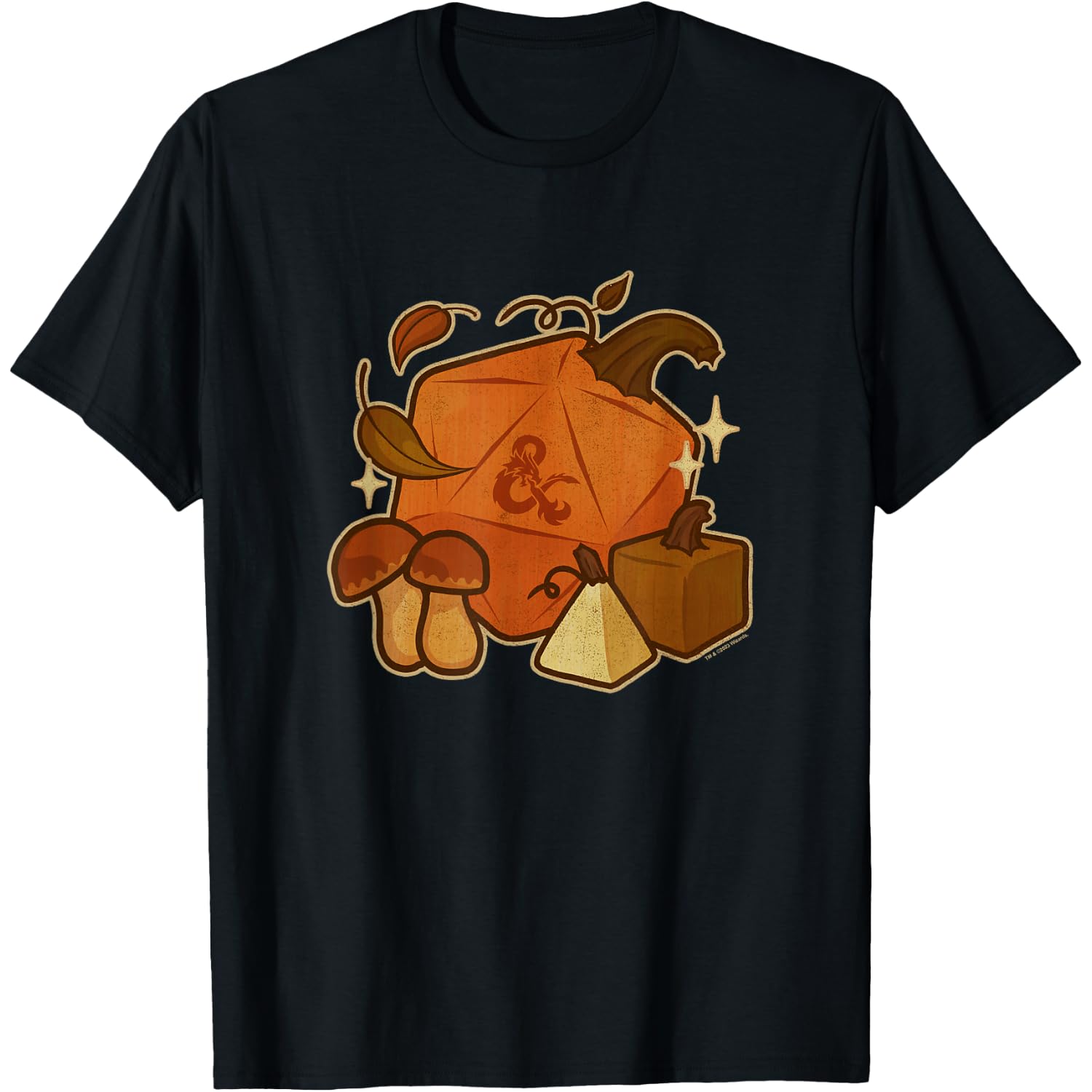 Dungeons & Dragons Halloween Pumpkin Spice 20 Sided Dice T-Shirt