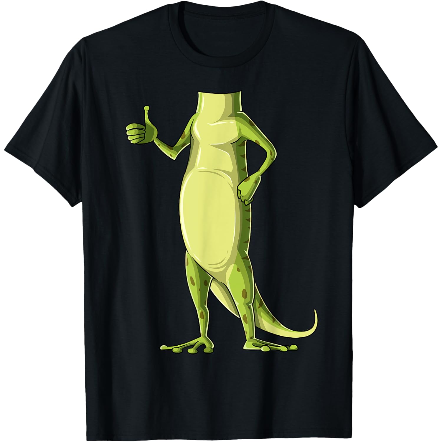 Easy Gecko Costume Gecko Body Headless Gecko Costume T-Shirt