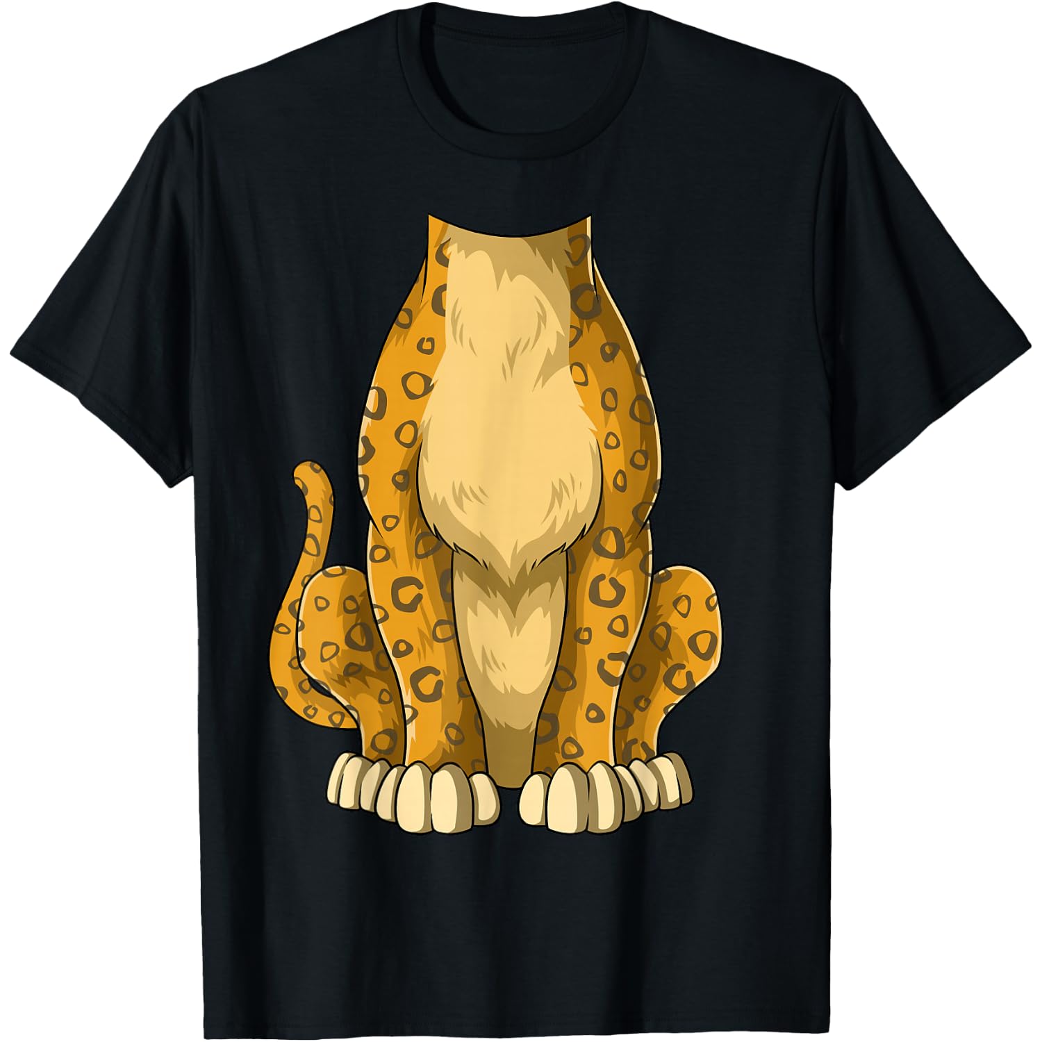 Easy Leopard Costume Leopard Body Headless Leopard Costume T-Shirt