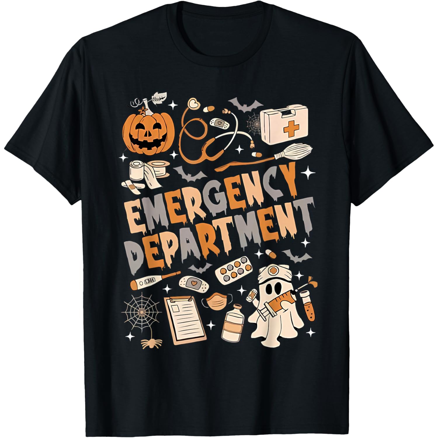 ER Nurse Shirt Halloween ER Boo Crew Emergency Department T-Shirt