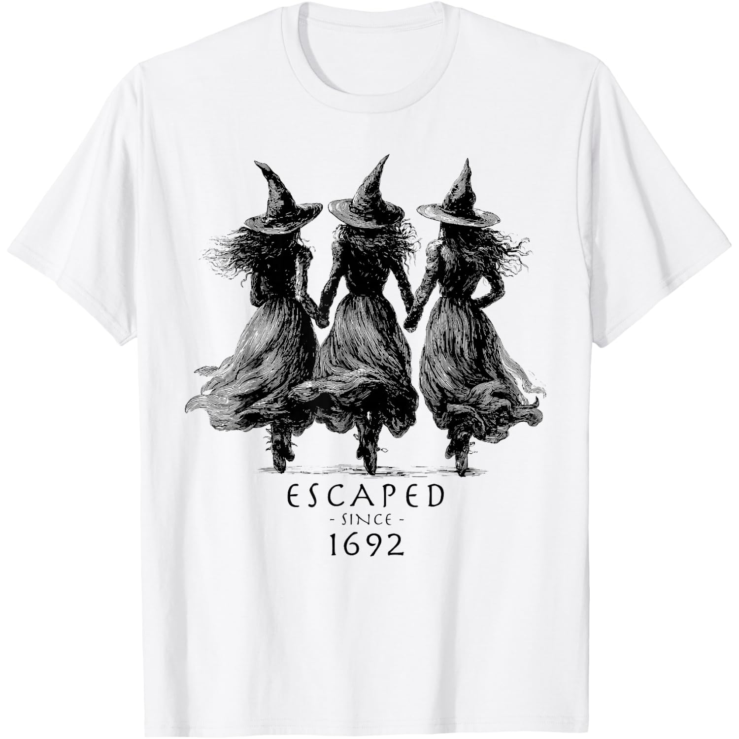 Escaped Since 1692 Spooky Witch Trick Or Treat Halloween T-Shirt