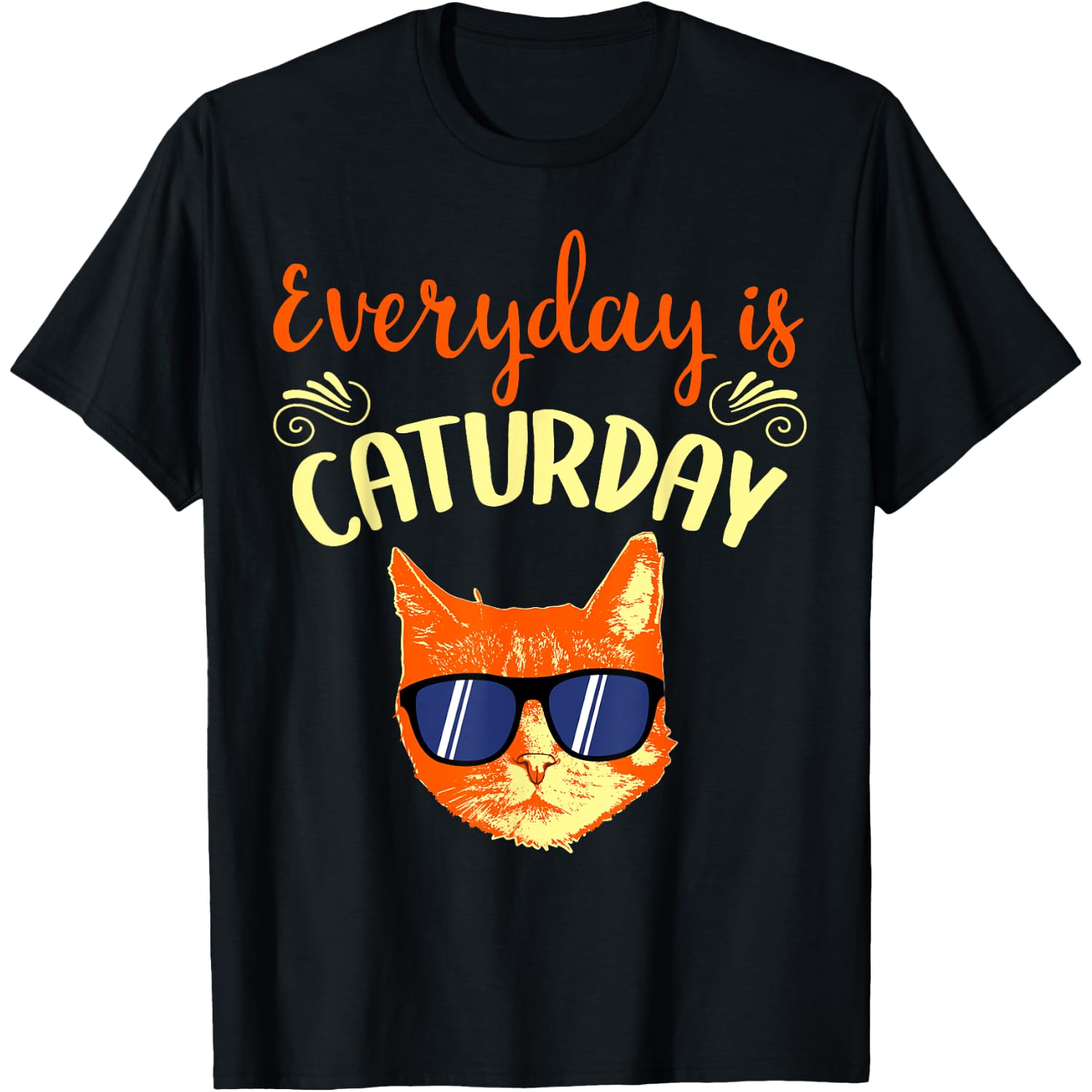 Everyday is Caturday Saturday Kitten Kitty Cat Halloween T-Shirt