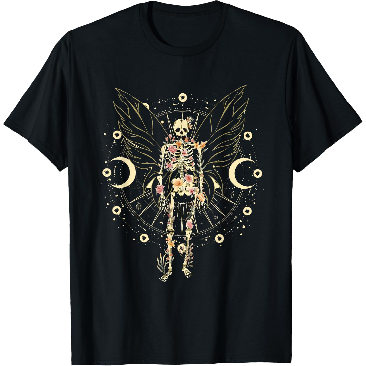 Fairy Grunge Fairycore Aesthetic Butterfly Skeleton Gothic T-Shirt