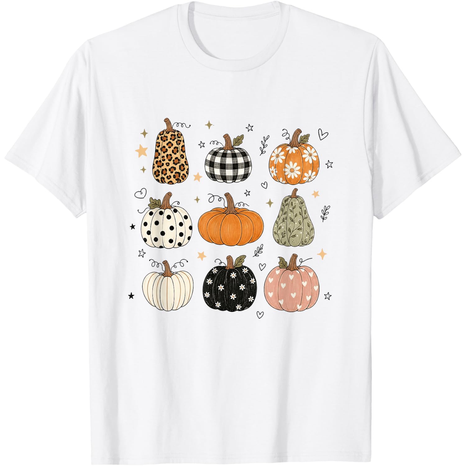 Fall Pumpkin Halloween Thanksgiving Autumn Season Women Girl T-Shirt
