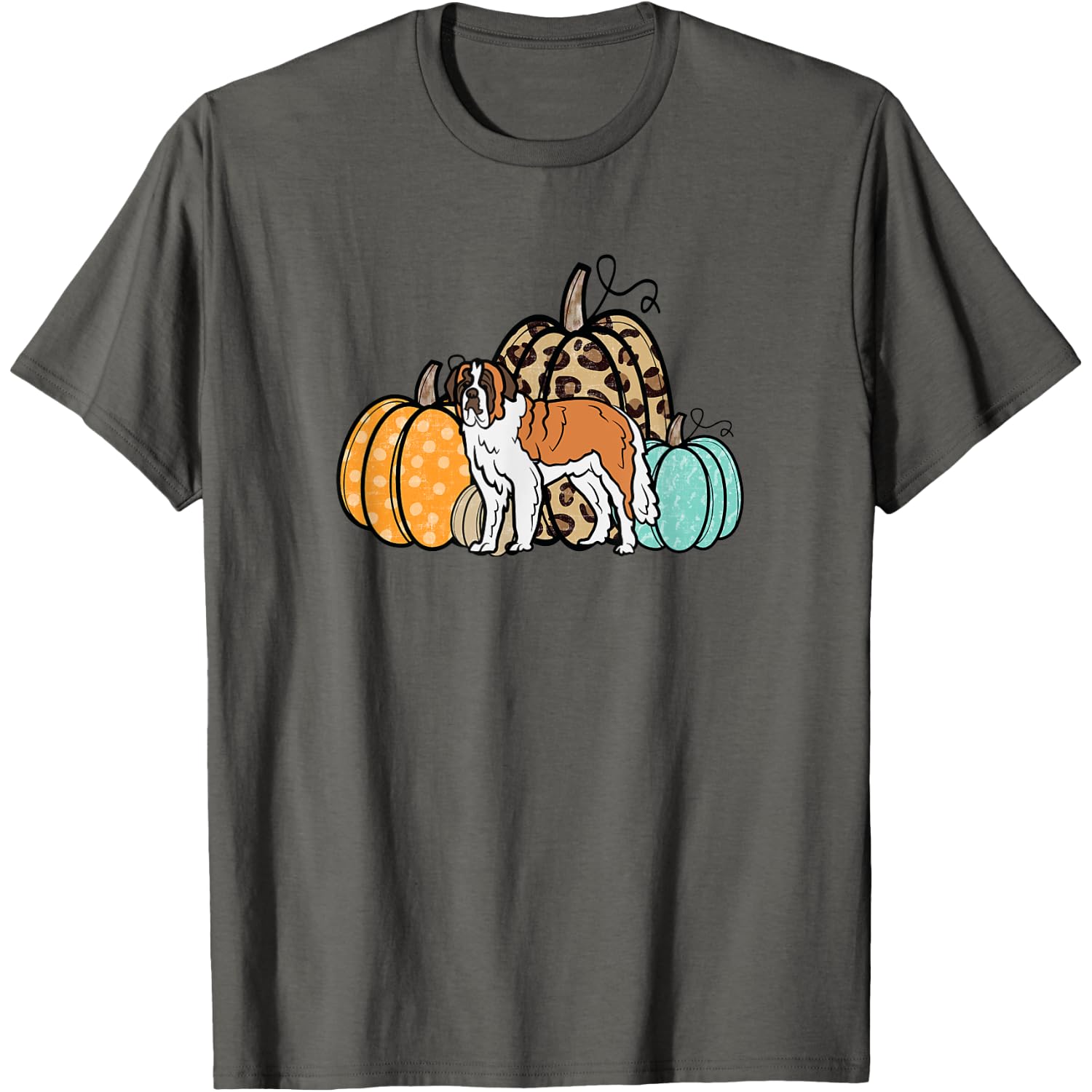 Fall Thanksgiving Halloween Saint Bernard T-Shirt