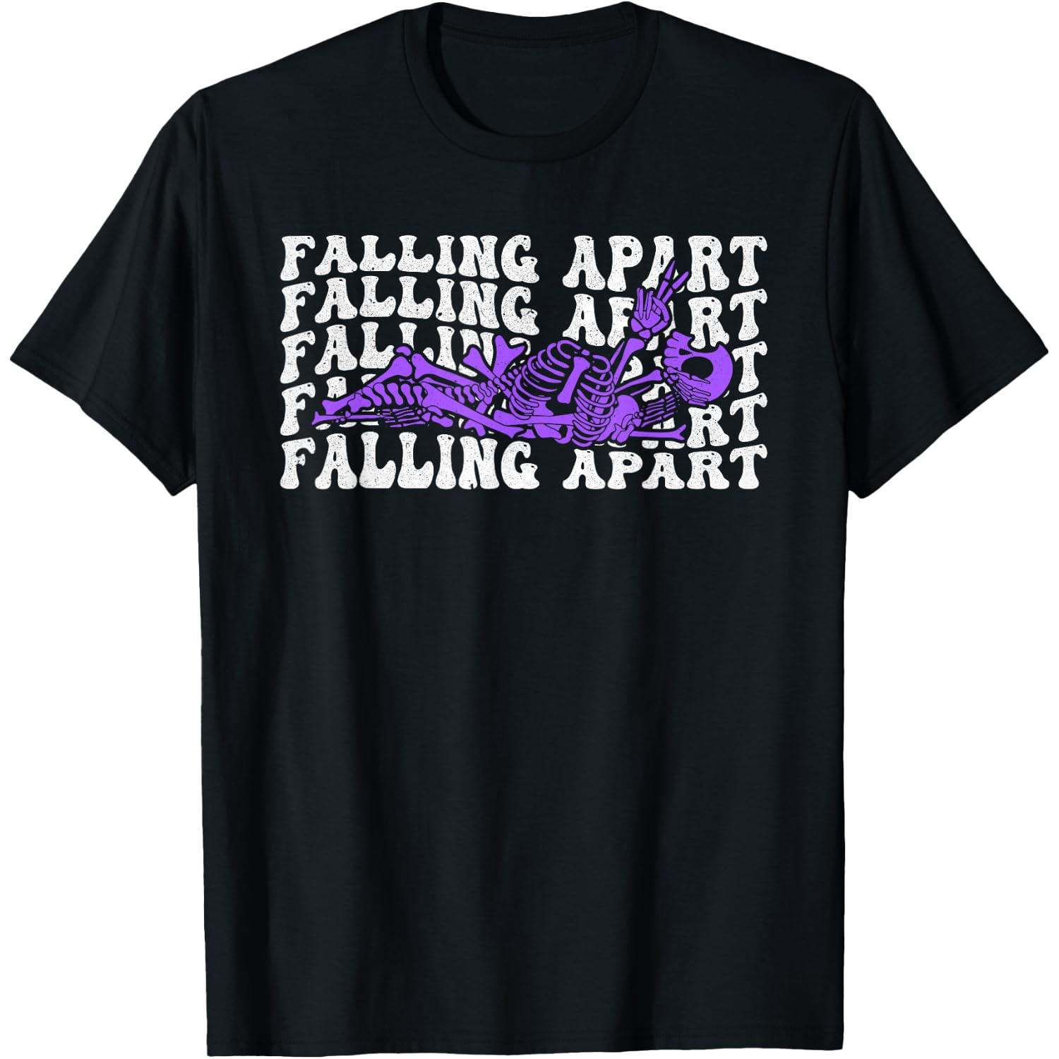 Falling Apart Halloween Skeleton Funny T-Shirt
