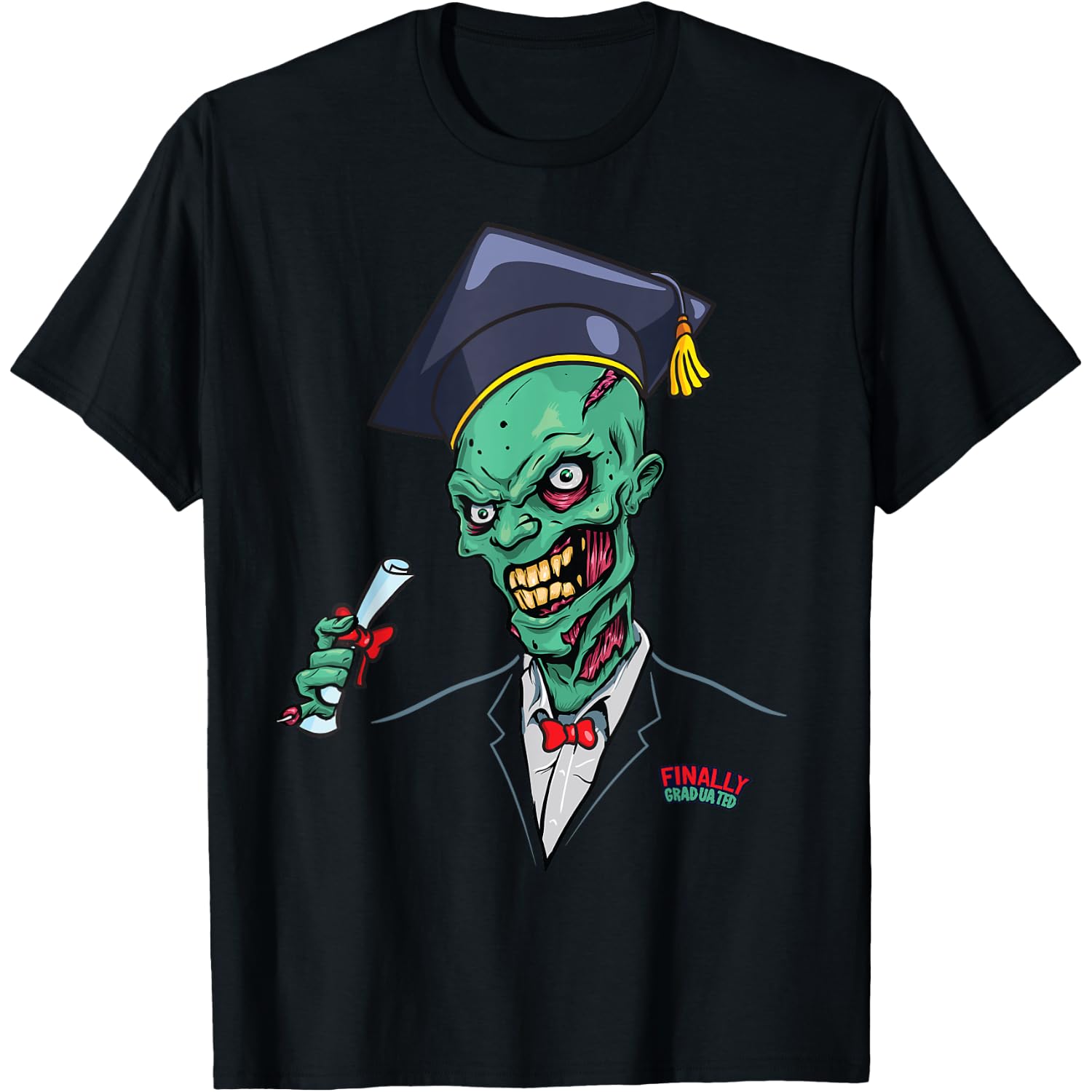 Finally Graduated Halloween Senior Zombie Graduation Party T-Shirt