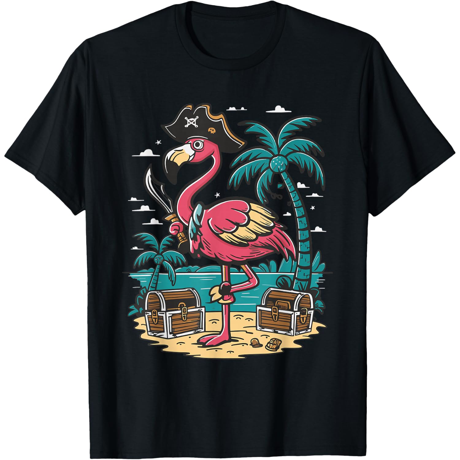 Flamingo Pirate T-Shirt
