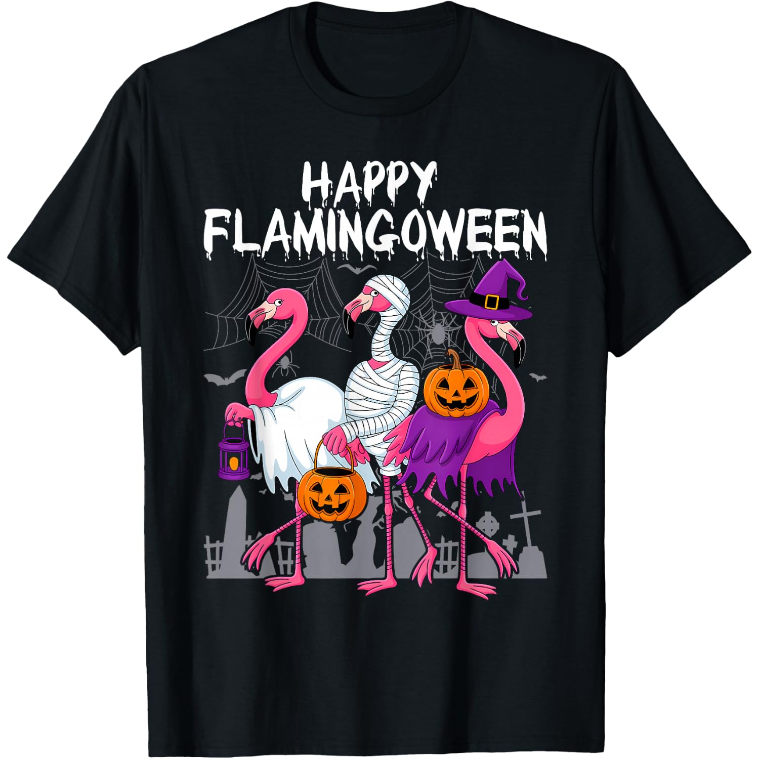 Flamingoween Funny Flamingo Halloween T-Shirt