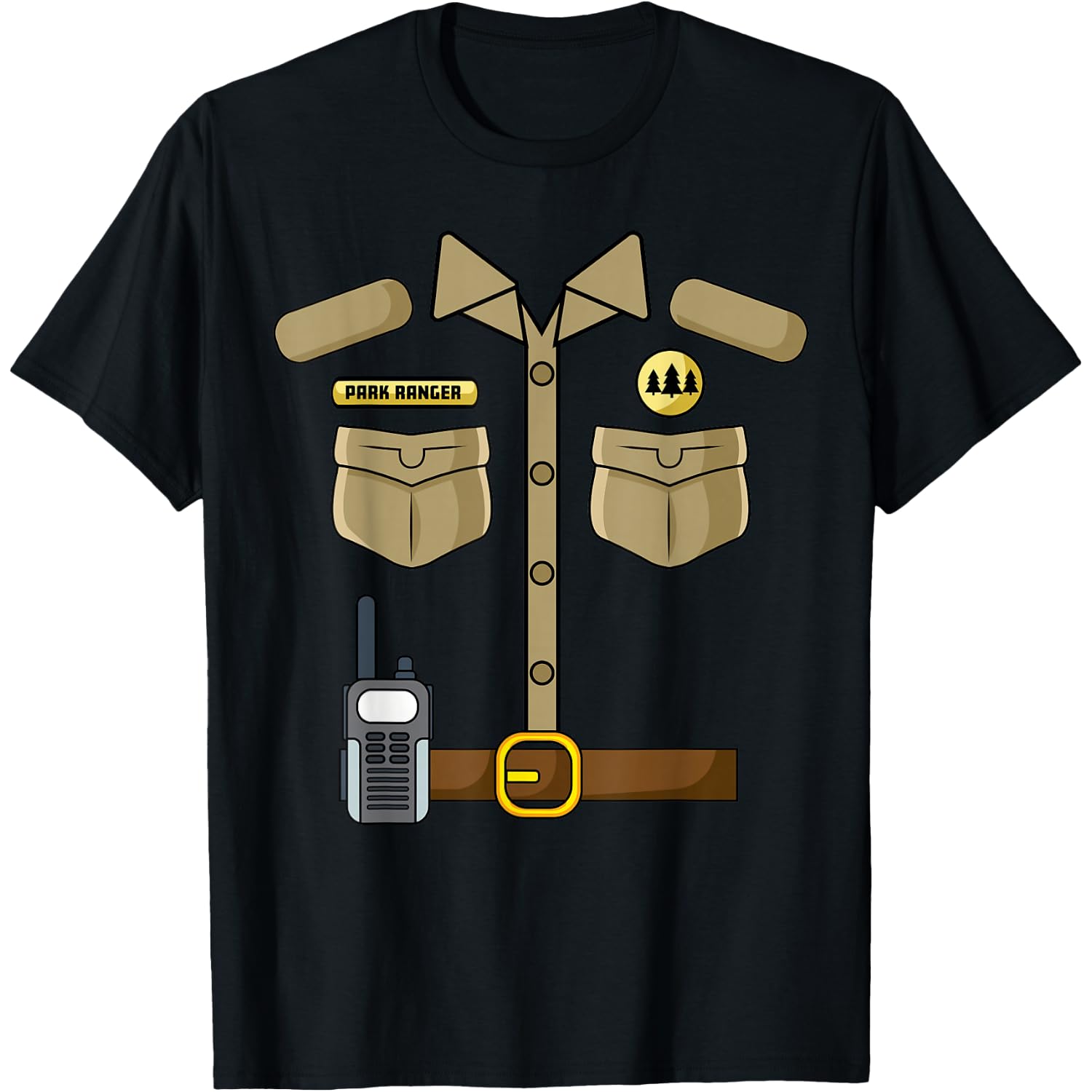 Forest Ranger Park Warden Funny DIY Lazy Halloween Costume T-Shirt