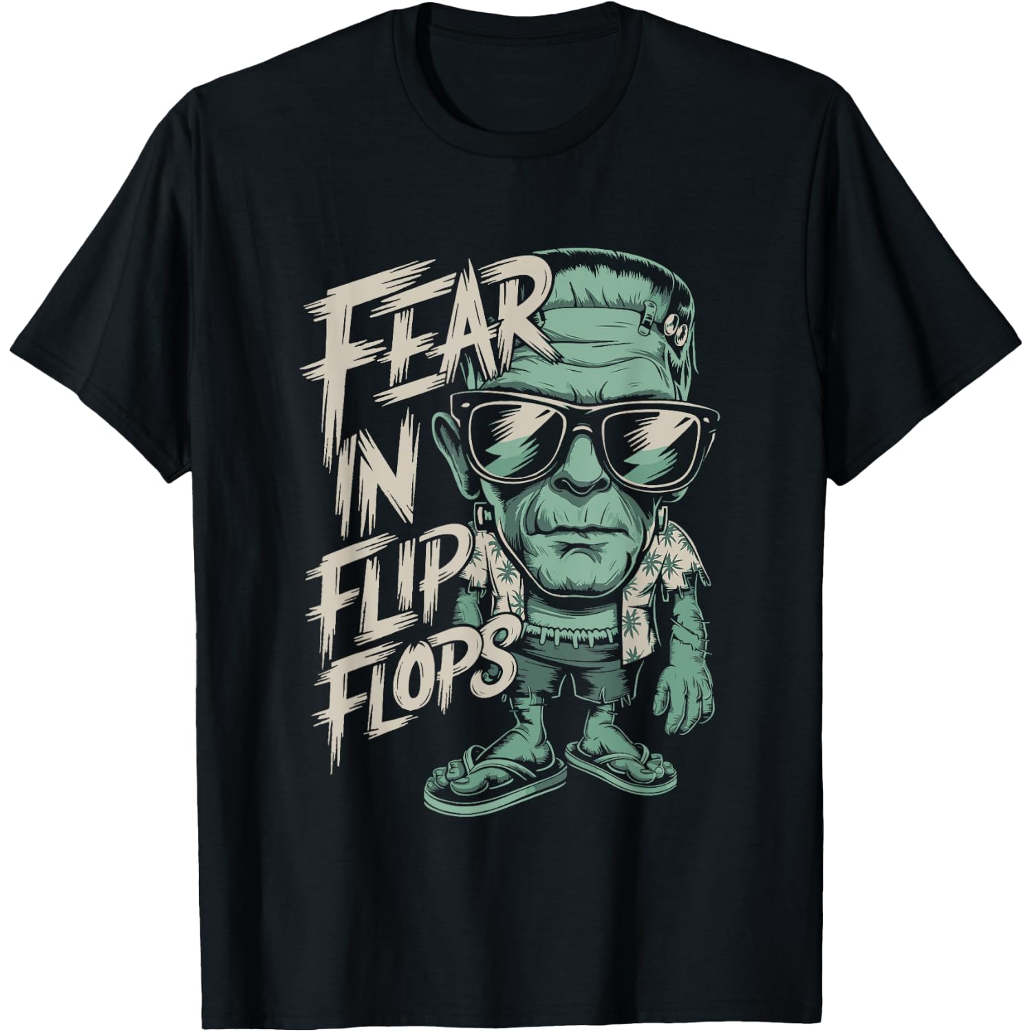 Frankenstein Fear In Flip Flops | Summerween T-Shirt