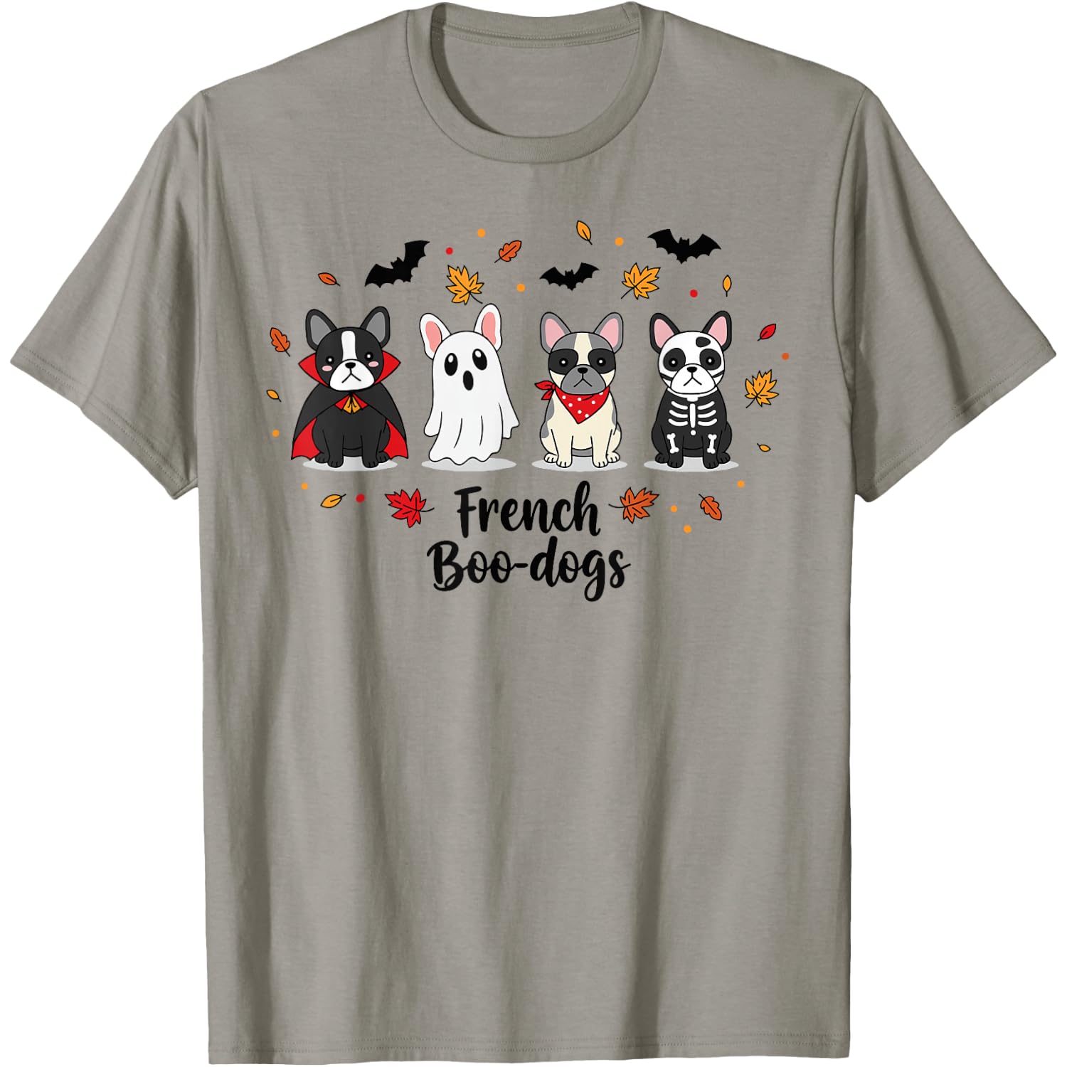 French Boo-Dog Halloween Ghost French Bulldog Fall Autumn T-Shirt