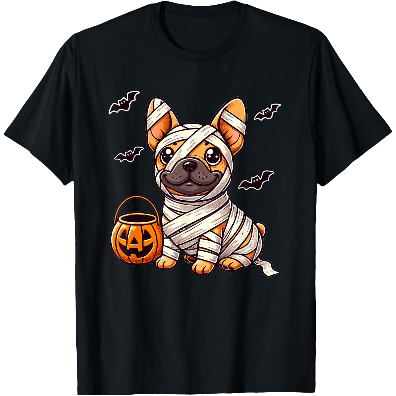 French Bulldog Halloween Mummy Cute French Bulldog Kids T-Shirt
