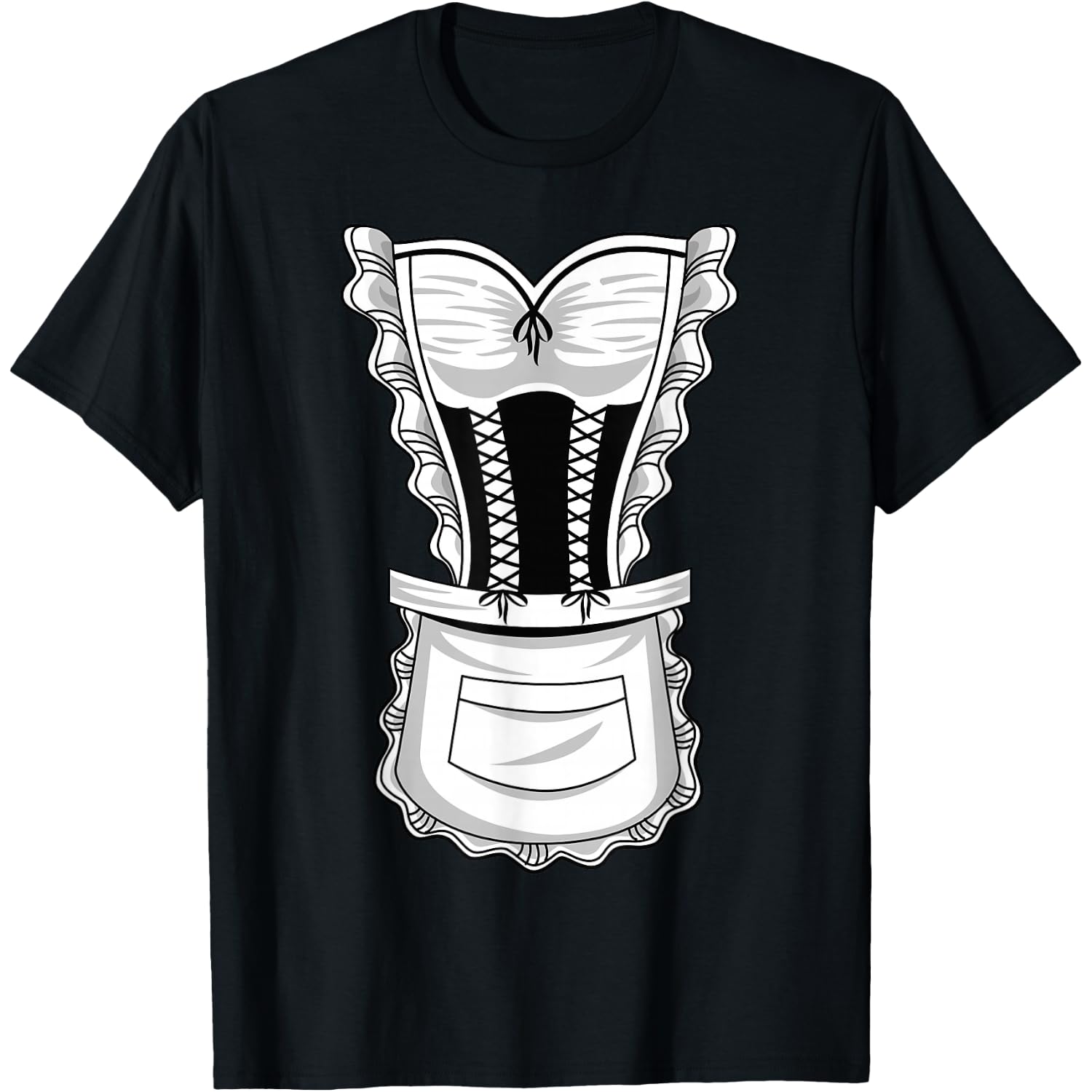 French Maid Costume Shirt | Cool Halloween Housemaid Gift T-Shirt
