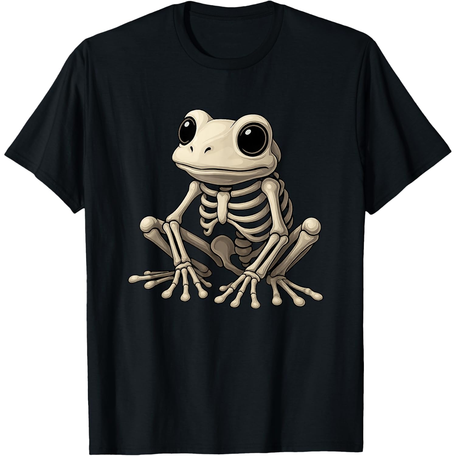Frog Skeleton Halloween Funny Frog Lover Men Women Kids T-Shirt