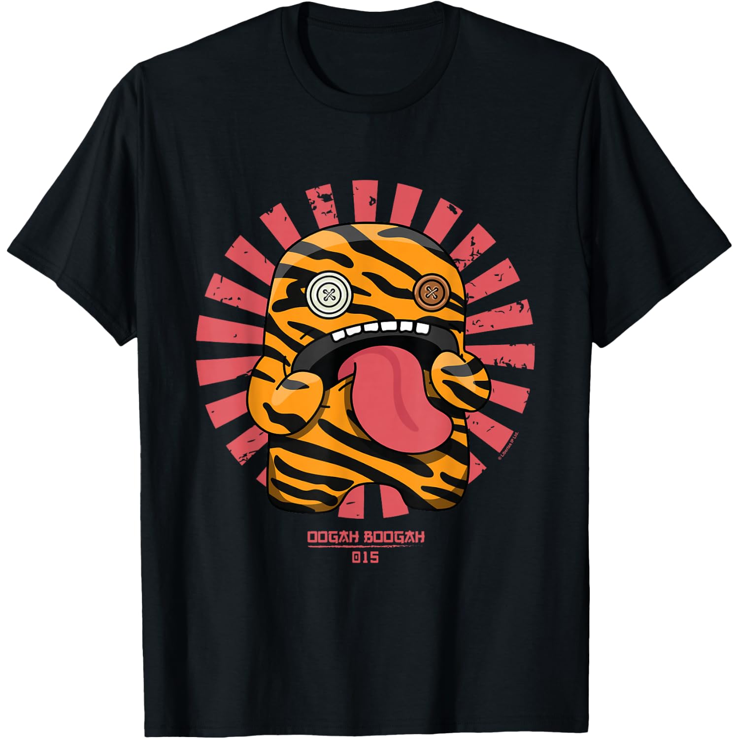 Fuggler Oogah Boogah Tiger Retro Japanese Text Halloween T-Shirt