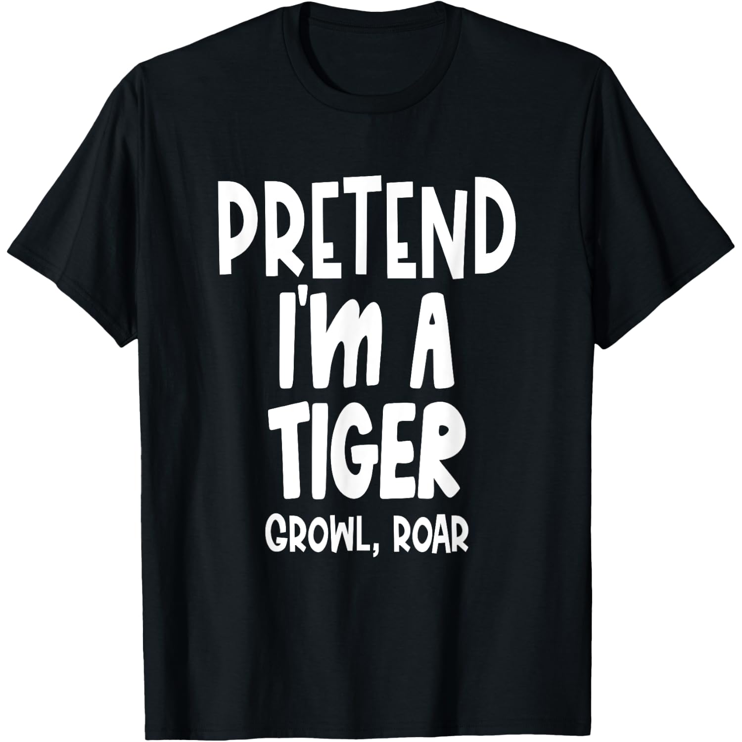 Fun Pretend Tiger Shirt - Lazy Halloween Tiger Costume T-Shirt