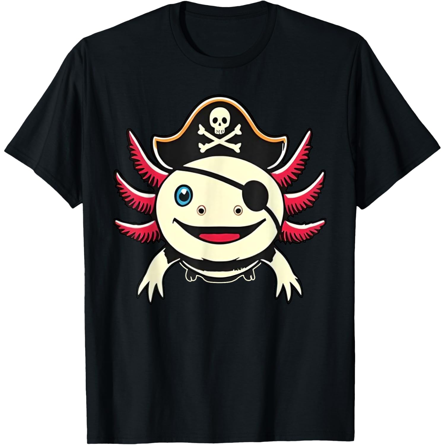 Funny Axolotl Pirate Cute Halloween Costume Tee Adults Youth T-Shirt