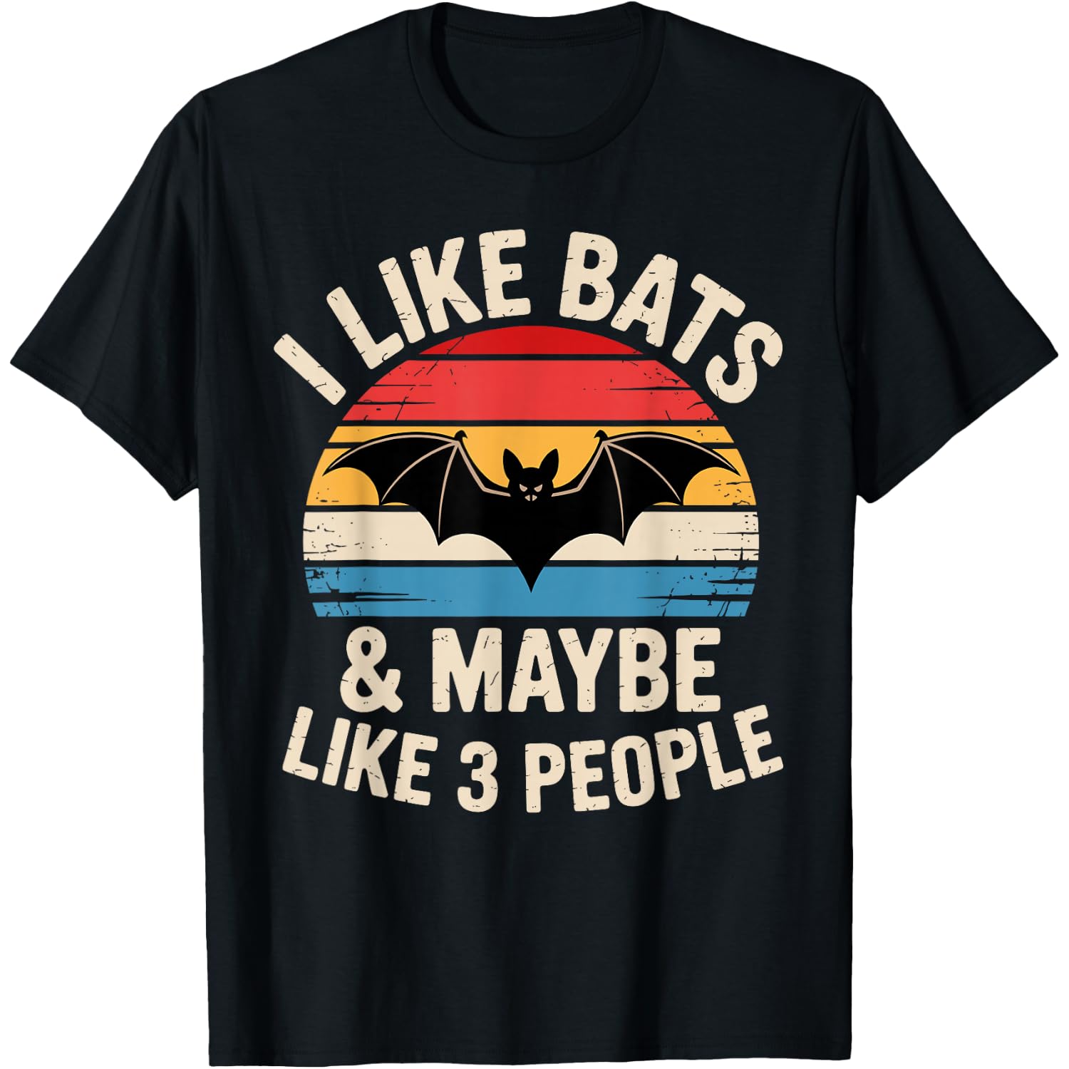 Funny Bat Design for Men Women Kids Halloween Bat Lovers T-Shirt