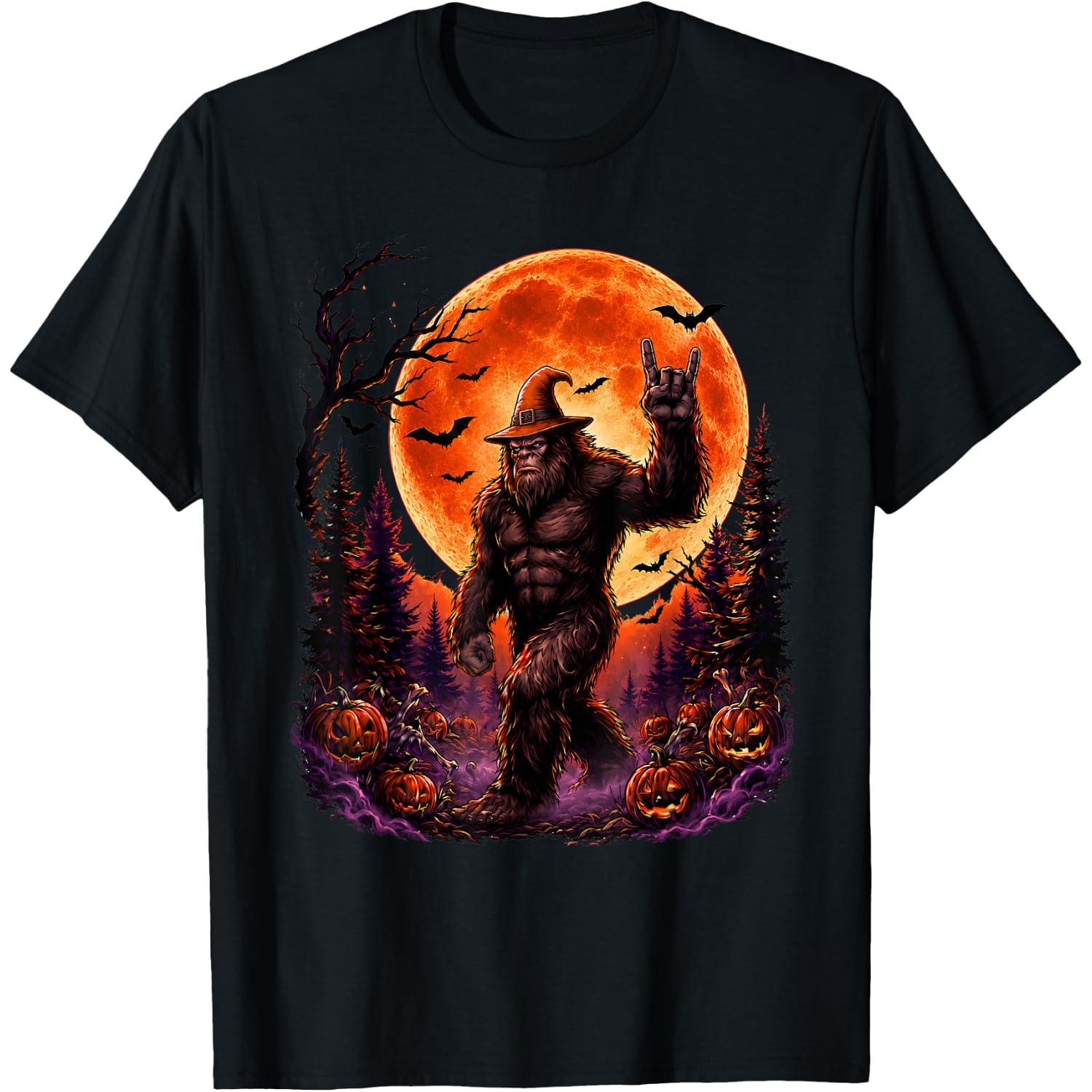 Funny Bigfoot Halloween Sasquatch Spooky Costume Men T-Shirt