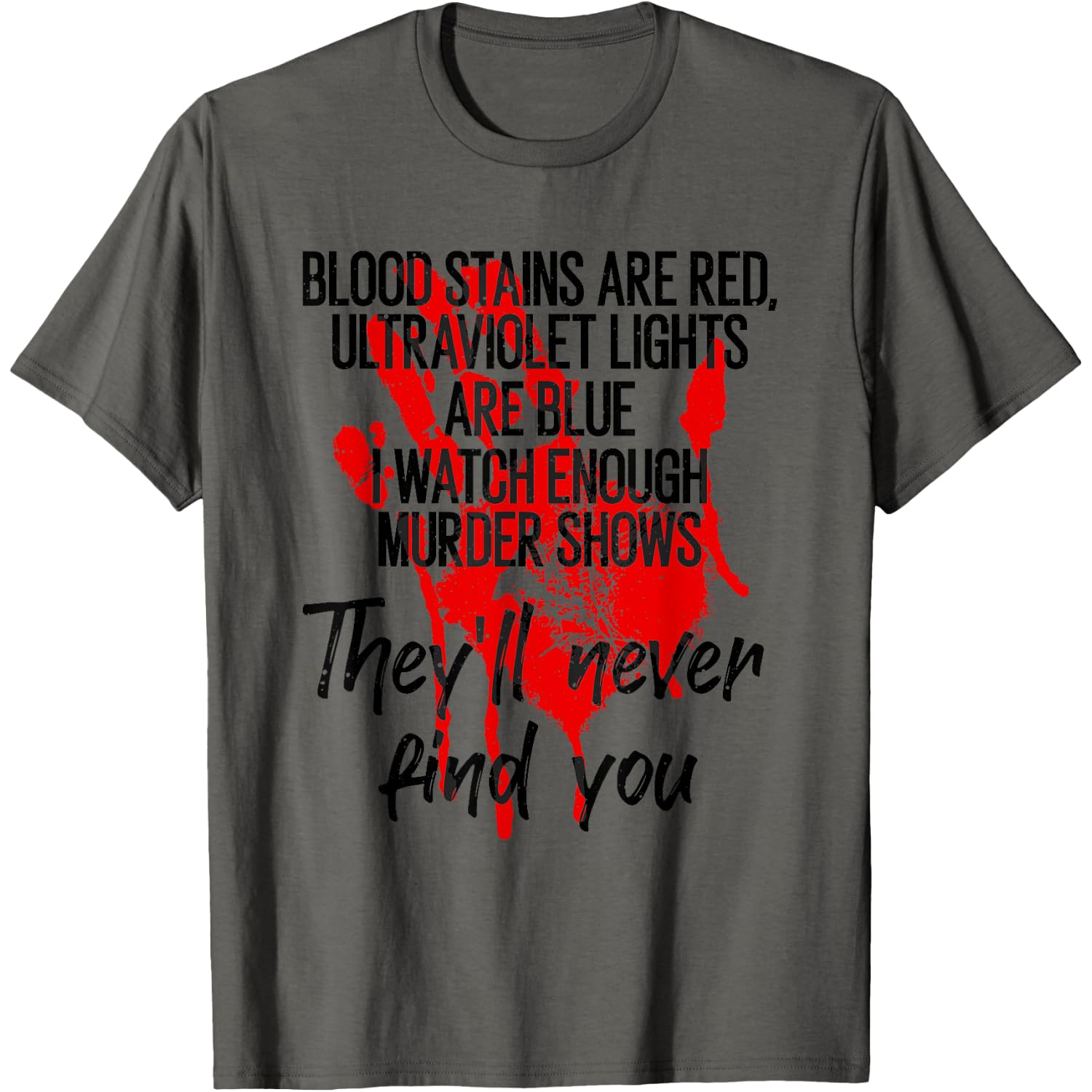 Funny Blood Stain Are Red Ultraviolet Lights Are Blue Gift T-Shirt
