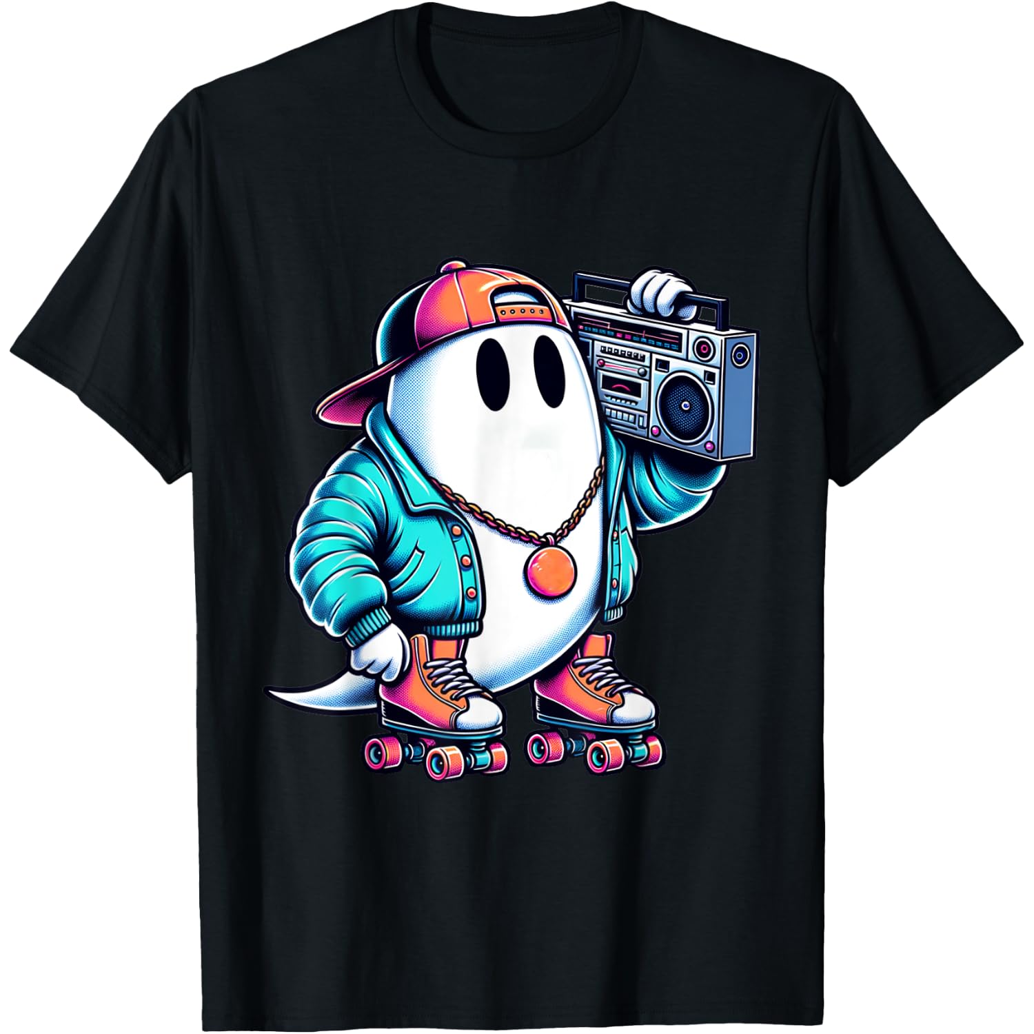 Funny Boo 90's Nostalgic Halloween Costume. Retro Halloween T-Shirt