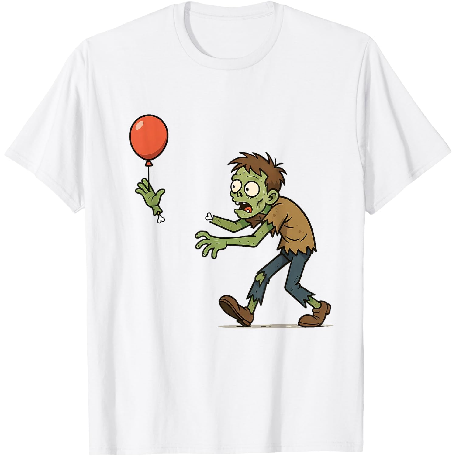 Funny Cartoon Zombie Balloon Graphic, Zombie Costume for Kid T-Shirt