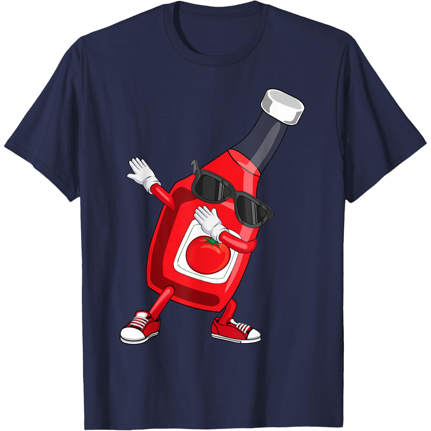 Funny Dabbing Ketchup Lover Gift for Kids Boy Cute Condiment T-Shirt