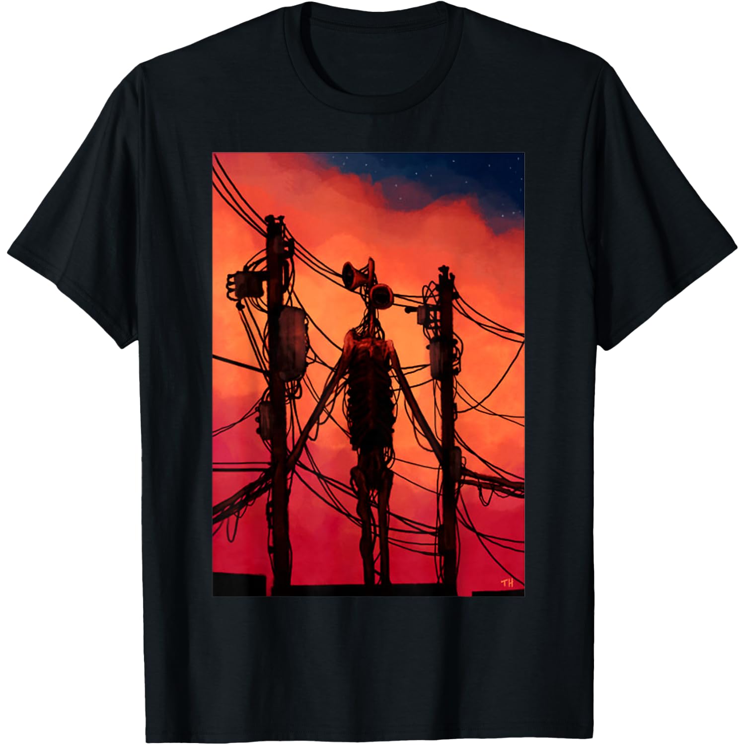 Funny Dabbing Siren Head Vintage Meme Character Kids Gifts T-Shirt
