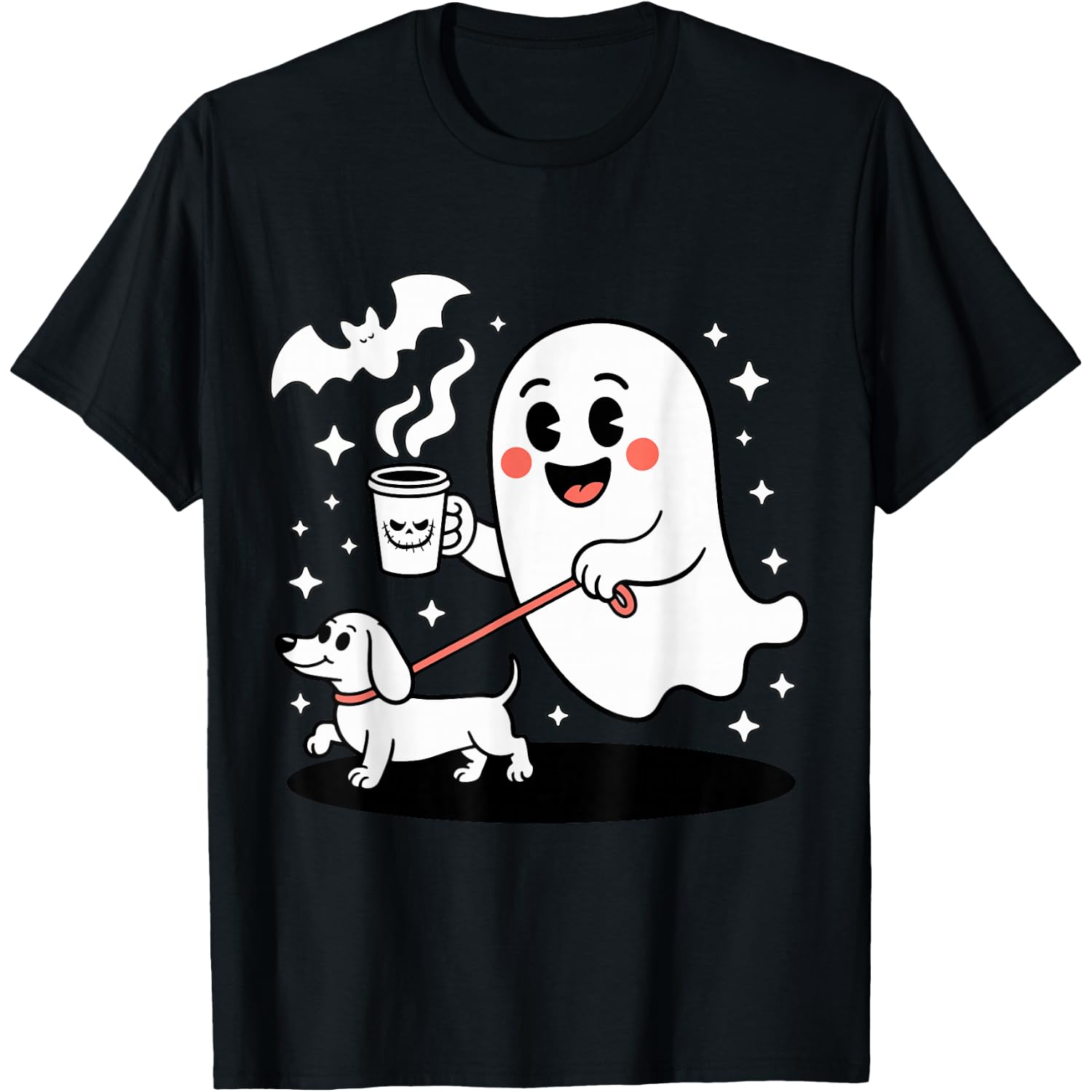 Funny Dachshund Ghost Halloween Spooky Season Weenie Dog T-Shirt