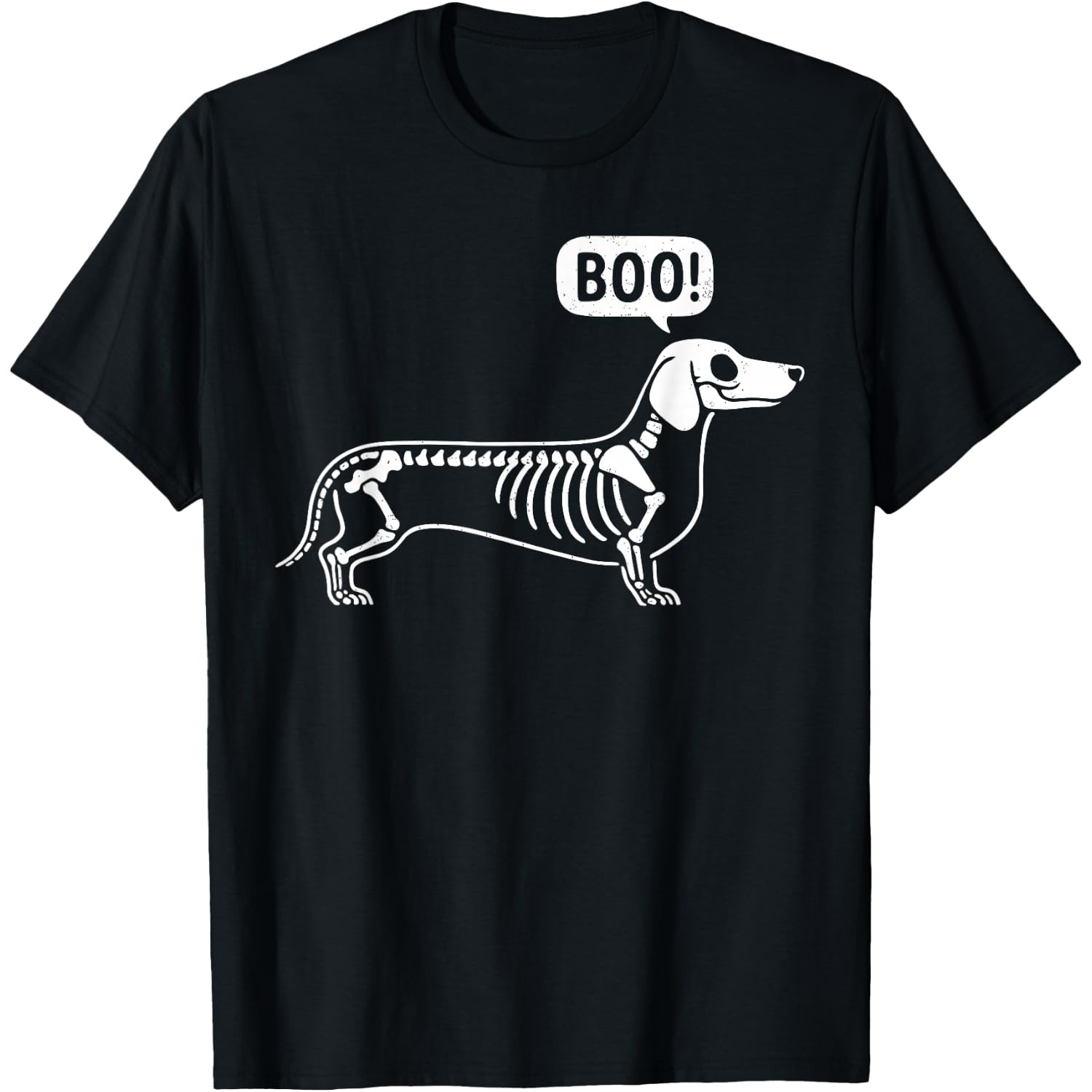 Funny Dachshund Halloween Wiener Dog Cute Doxie Skeleton Boo T-Shirt