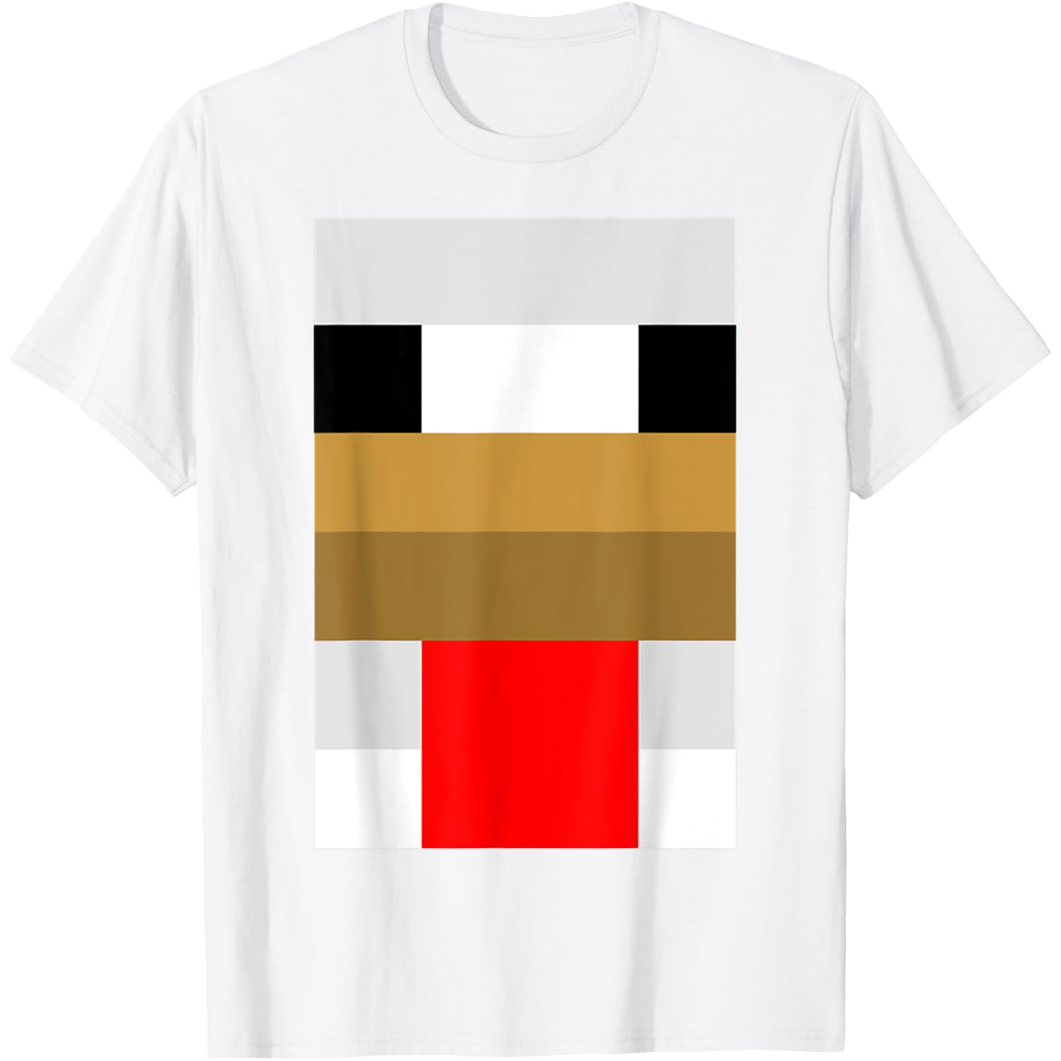 Funny Easy Halloween Costume White Chicken Pixel T-Shirt