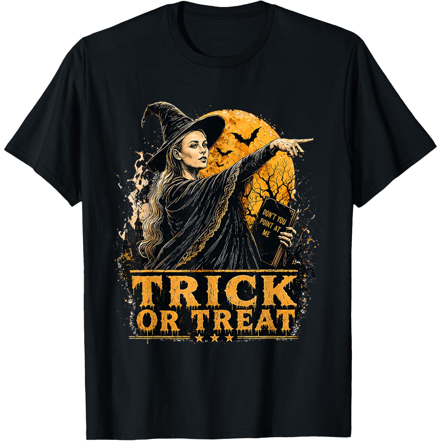 Funny FeverStone Trick Or Treat Don't You Point Me Halloween T-Shirt