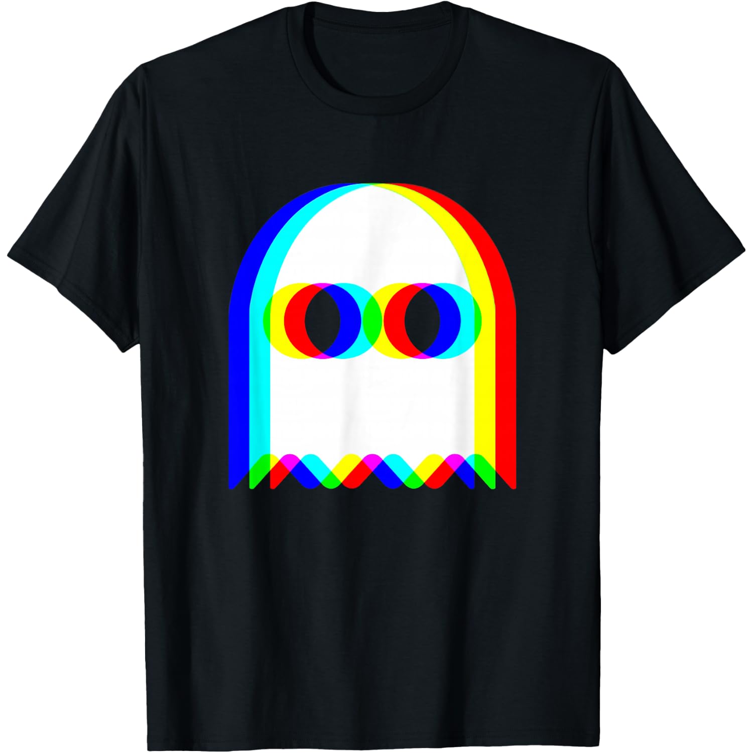 Funny Ghost Trippy Vaporwave Halloween Techno Rave EDM Party T-Shirt