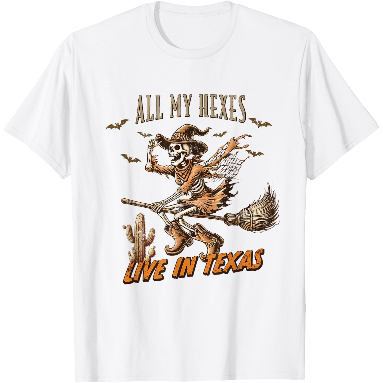 Funny Halloween All My Hexes Live In Texas T-Shirt