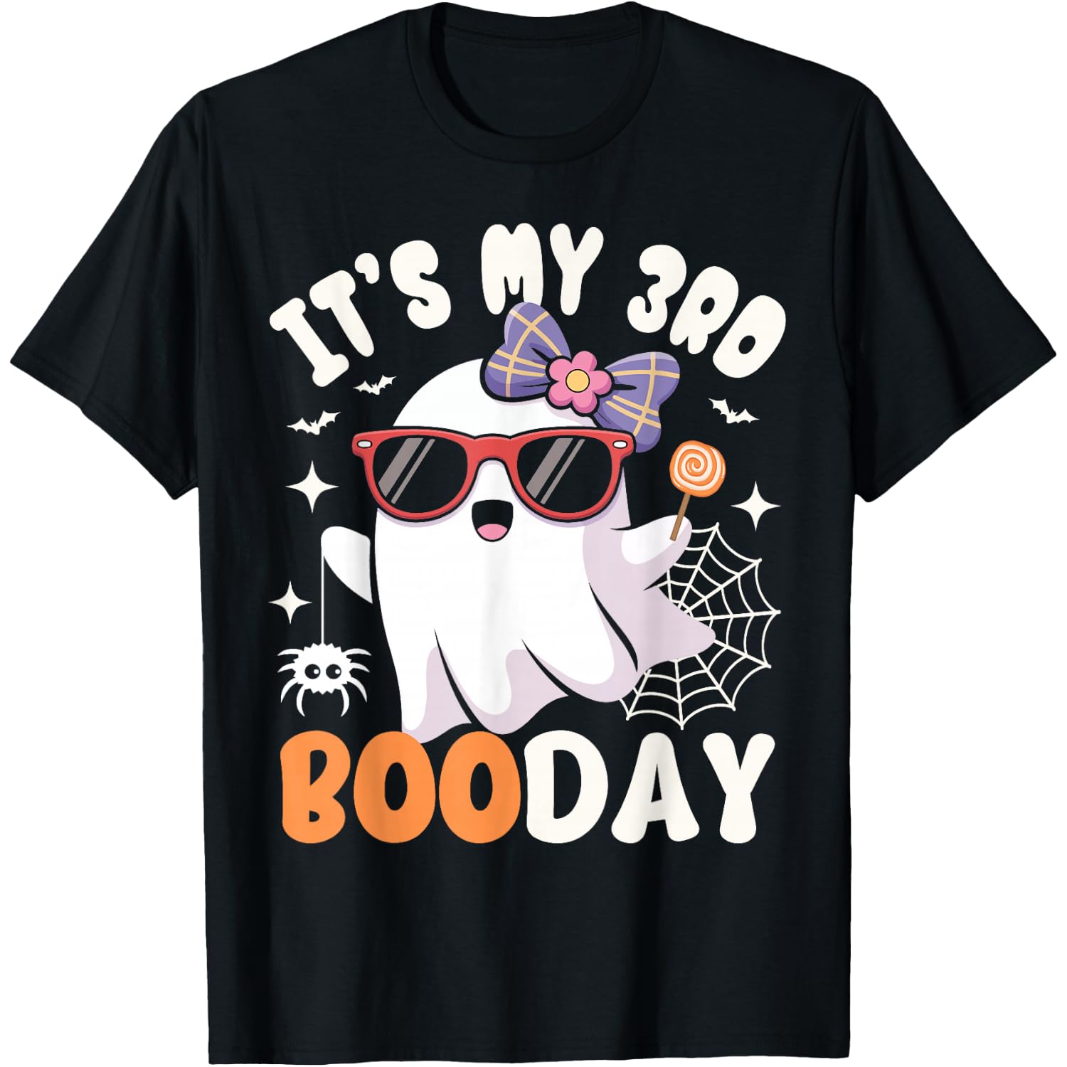 Funny Halloween Birthday Ghost, It's My 3rd Boo Day Girls T-Shirt