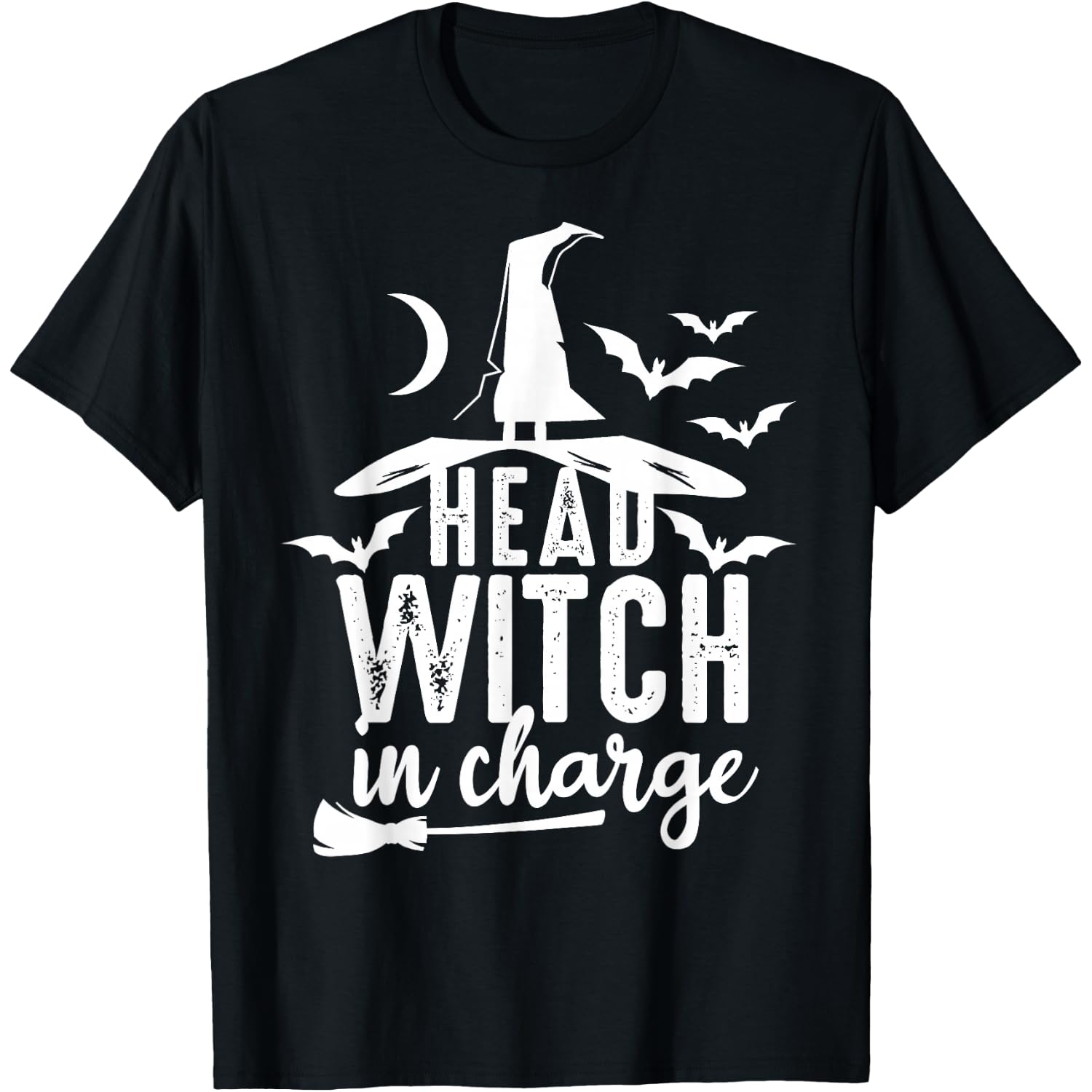 Funny Halloween Costume for Women Head Witch In Charge T-Shirt