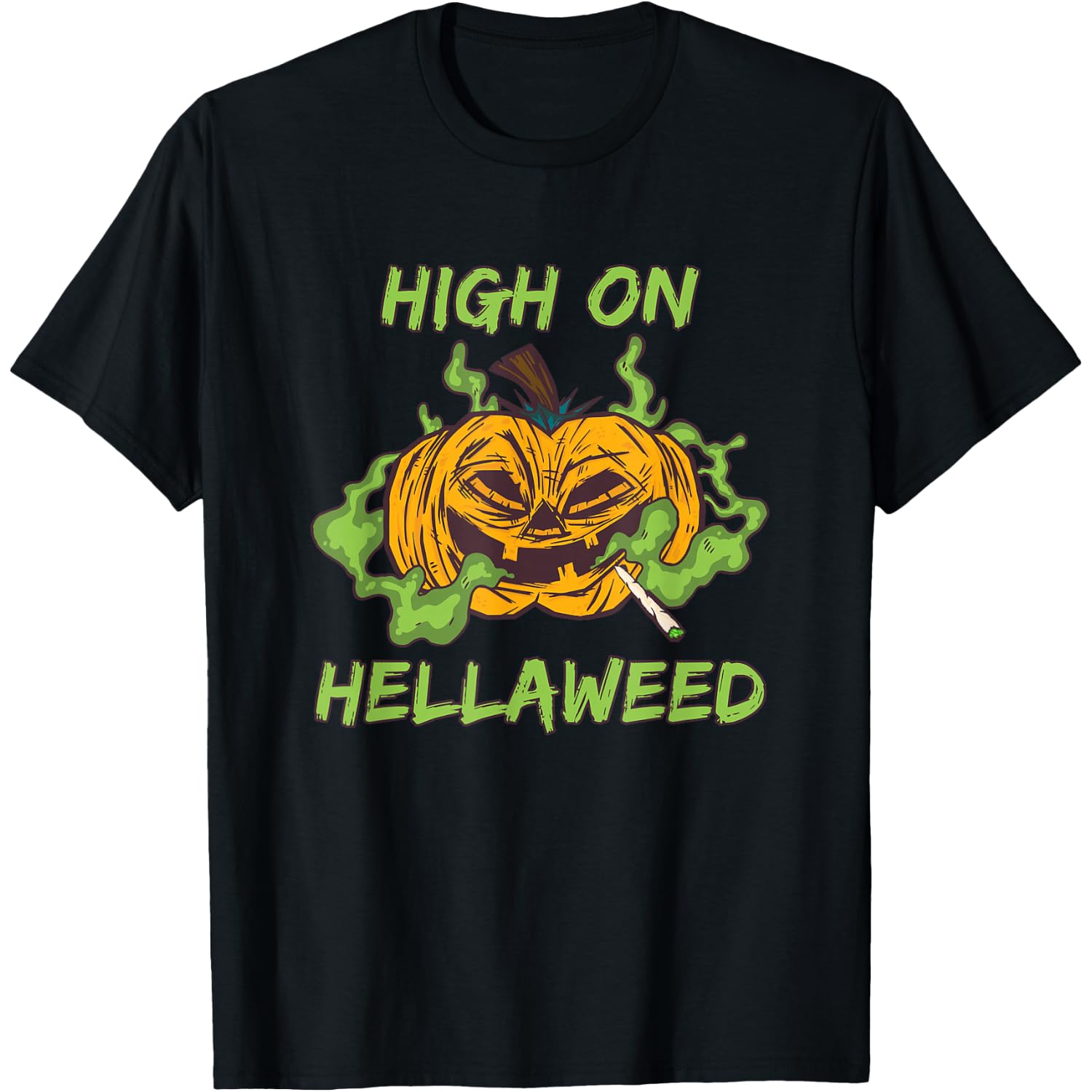 Funny Halloween Costume Stoner Pumpkin Weed & Smokers Gifts T-Shirt