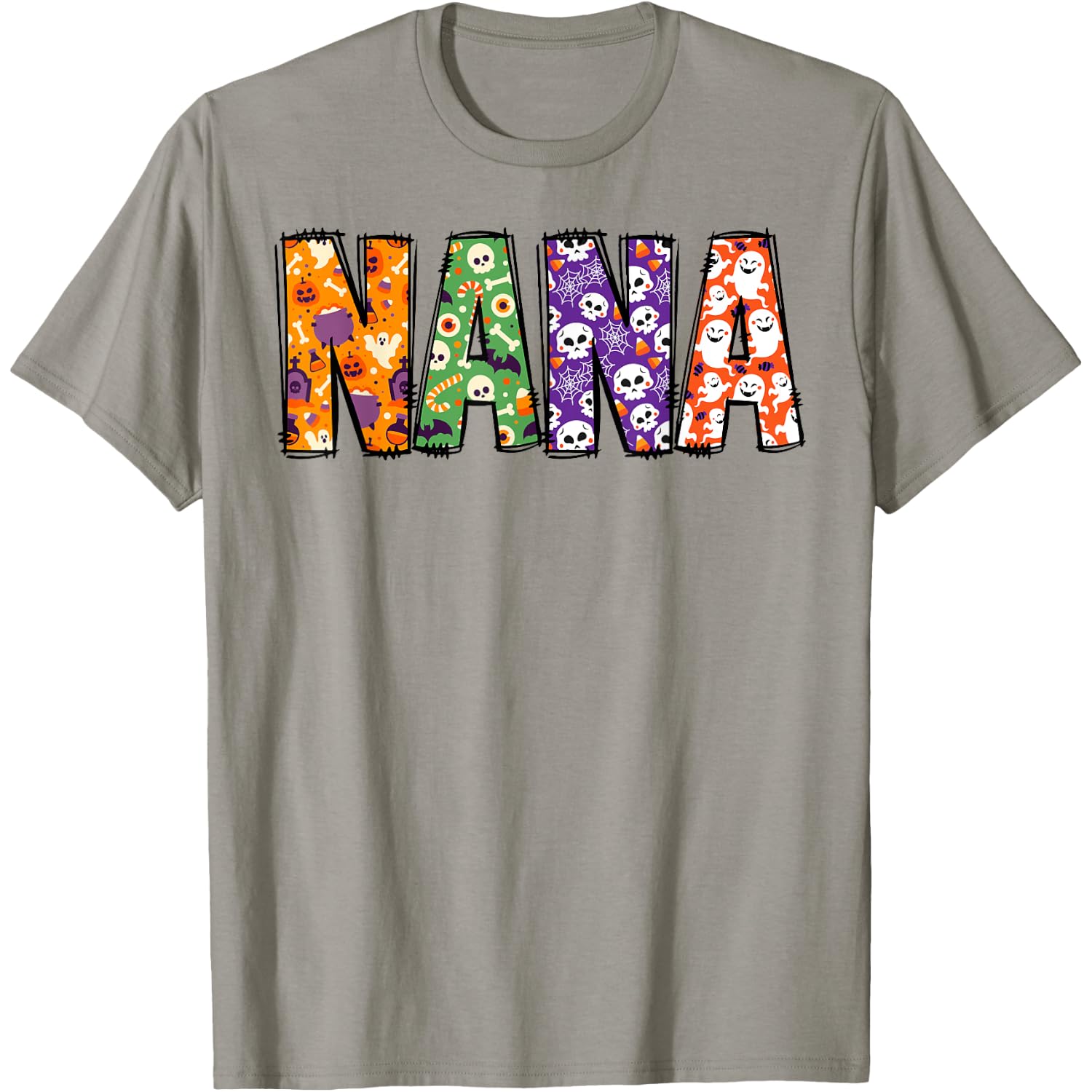 Funny Halloween Costumes Nana For Women Matching Halloween T-Shirt