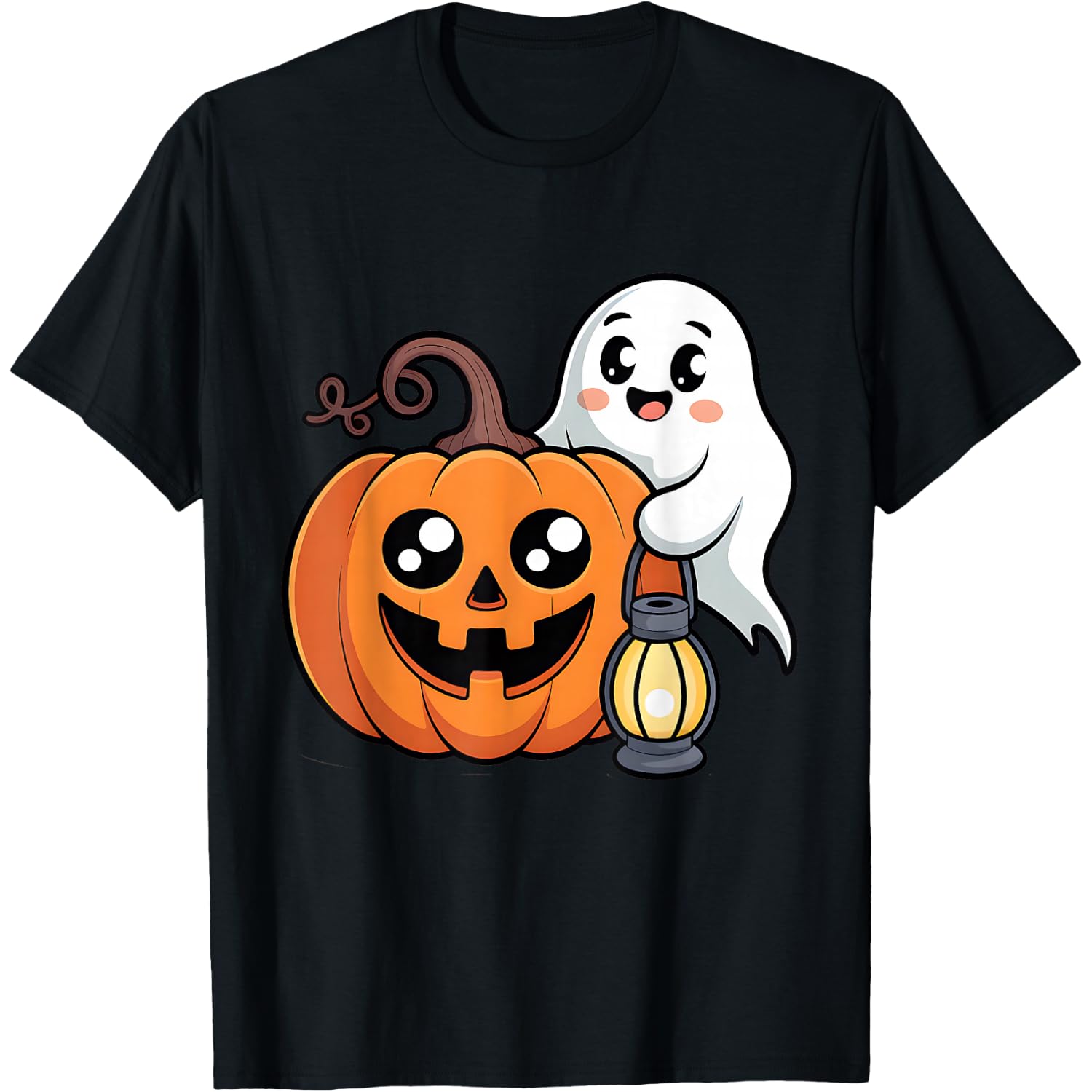 Happy Halloween Orange Pumpkin Spooky Horror Party Costume T-Shirt