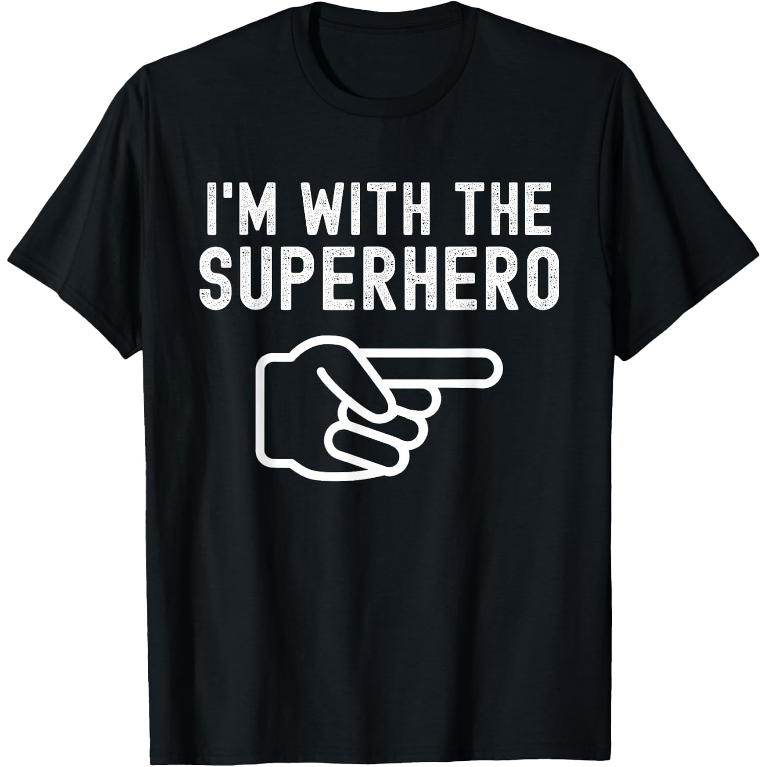 I'm with Superhero Funny Couples Matching Halloween Costume T-Shirt