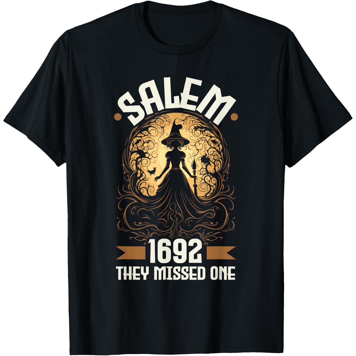 Salem Witch Halloween 1692 Witches Broom Witchy Witchraft T-Shirt