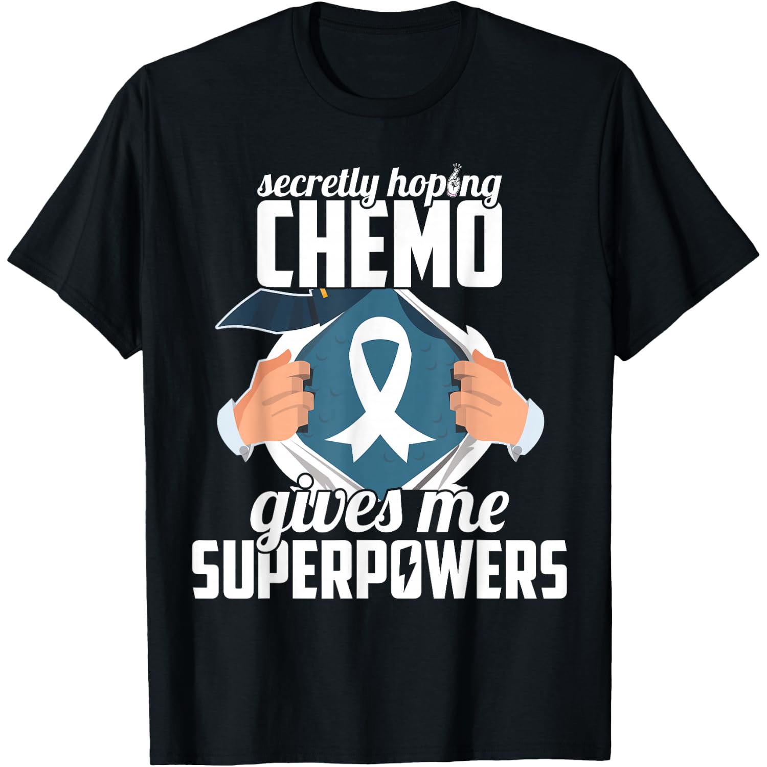 Secretly hoping chemo gives me superpowers Cancer Halloween T-Shirt