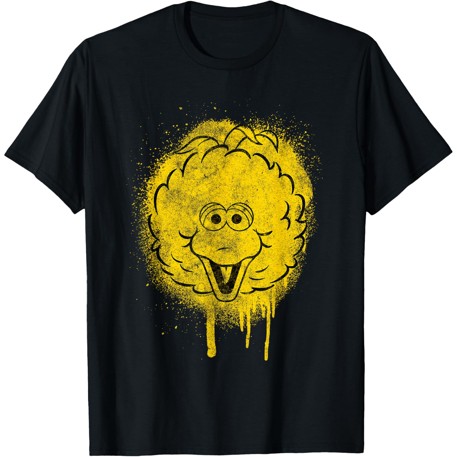 Sesame Street Big Bird Graffiti Spray Face Halloween Costume T-Shirt