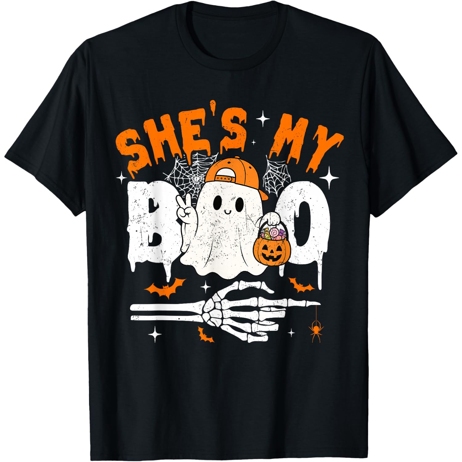 She's My Boo Matching Couple Halloween Couples He's My Boo T-Shirt