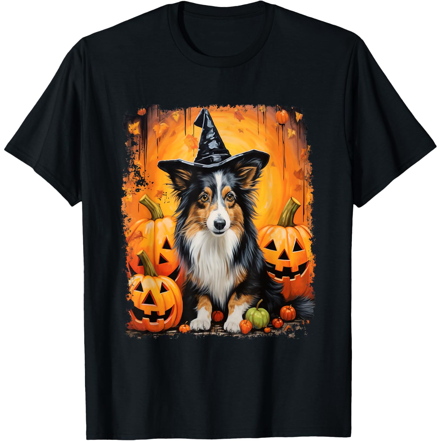 Sheltie Shetland Sheepdog Halloween T-Shirt