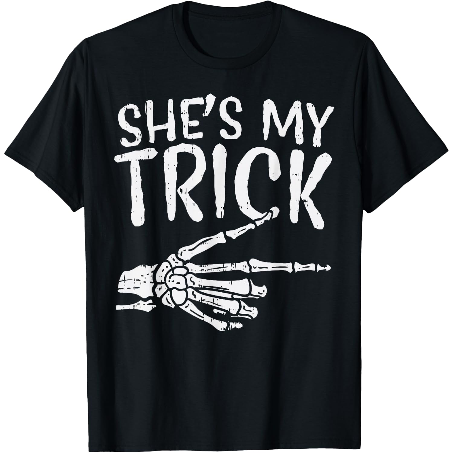 Shes My Trick Matching Couple Halloween Costume Boyfriend T-Shirt