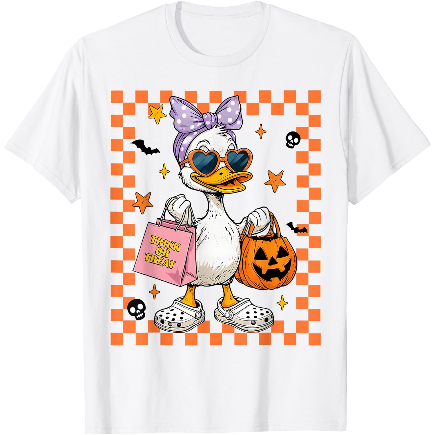 Silly Goose Coquette Bow Trick Or Treat Girl Women Halloween T-Shirt